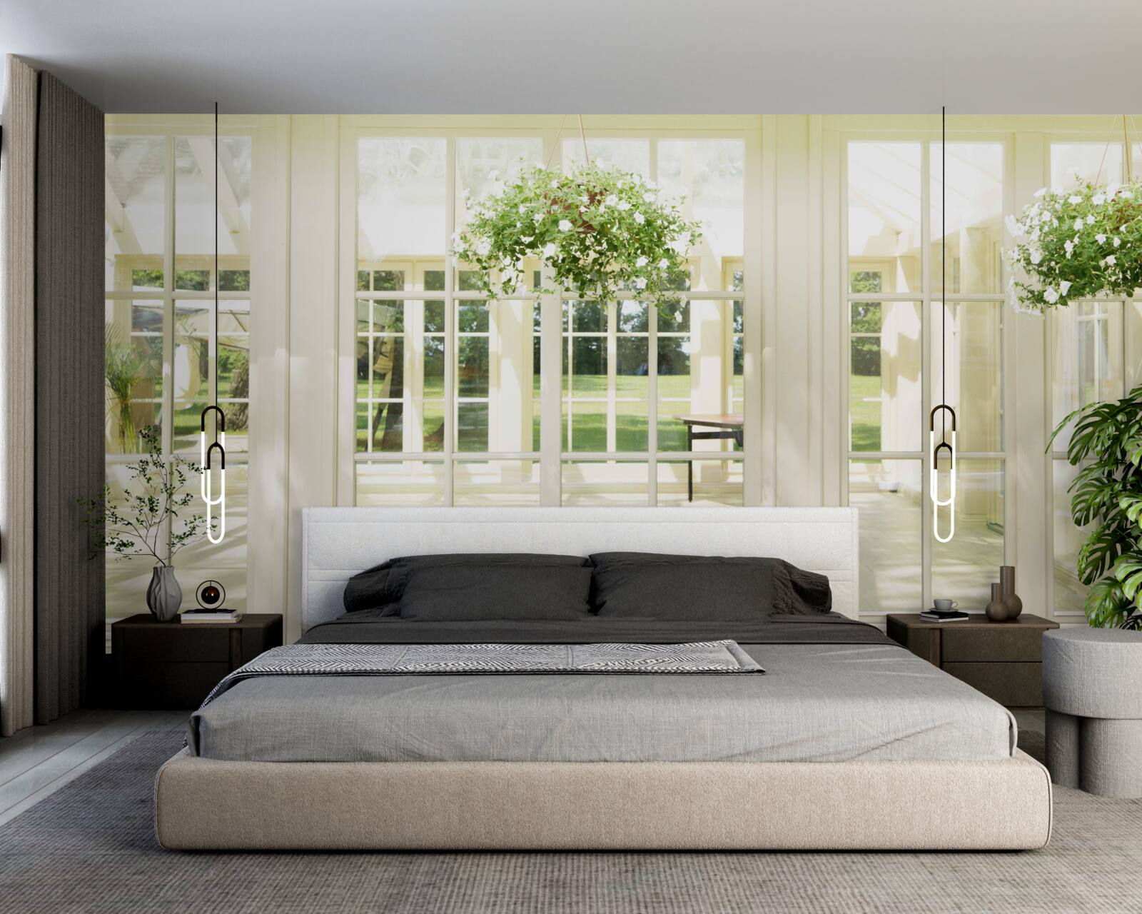 Фотошпалери інтер'єр заміського будинку в світлих тонах