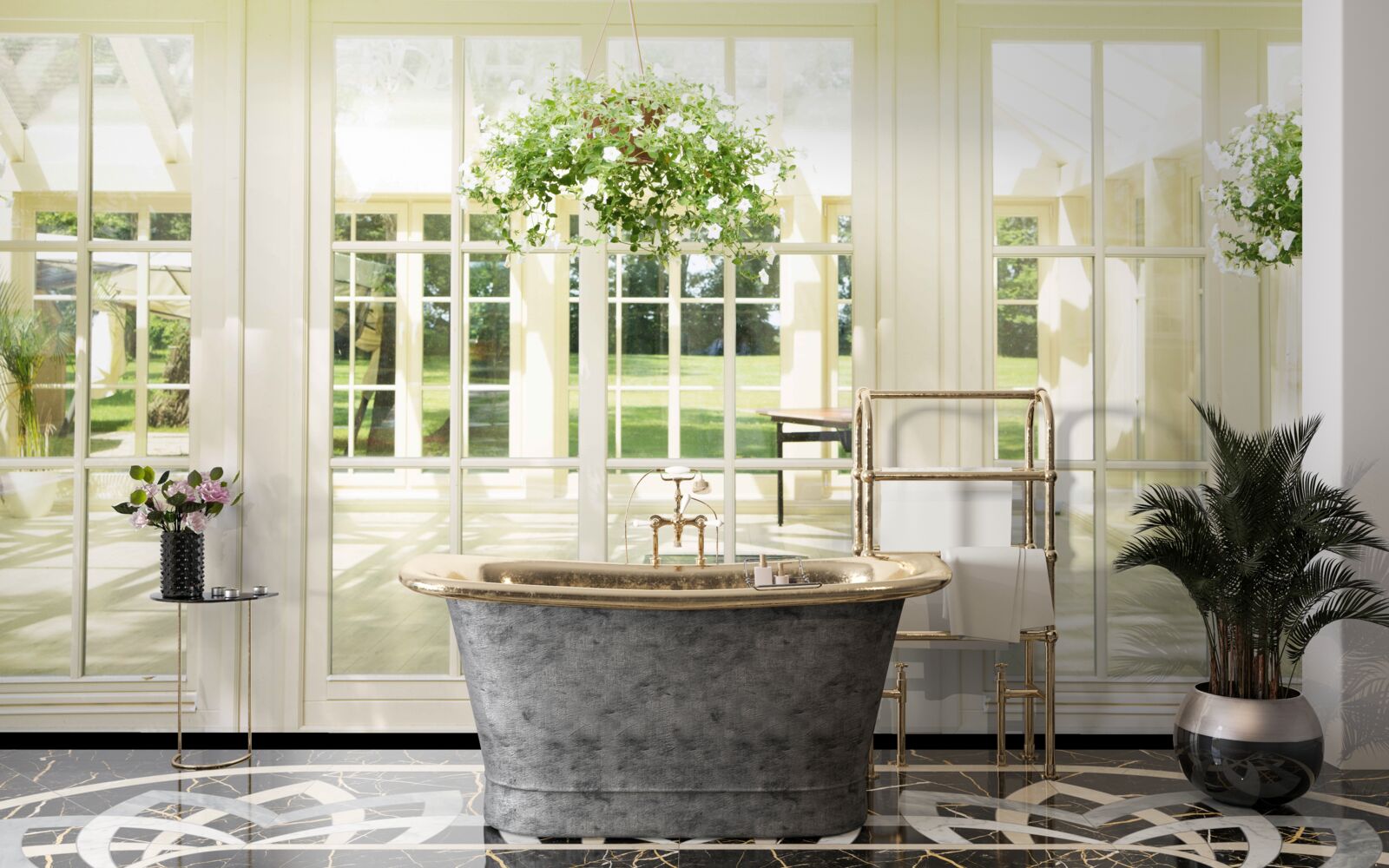 Фотошпалери інтер'єр заміського будинку в світлих тонах