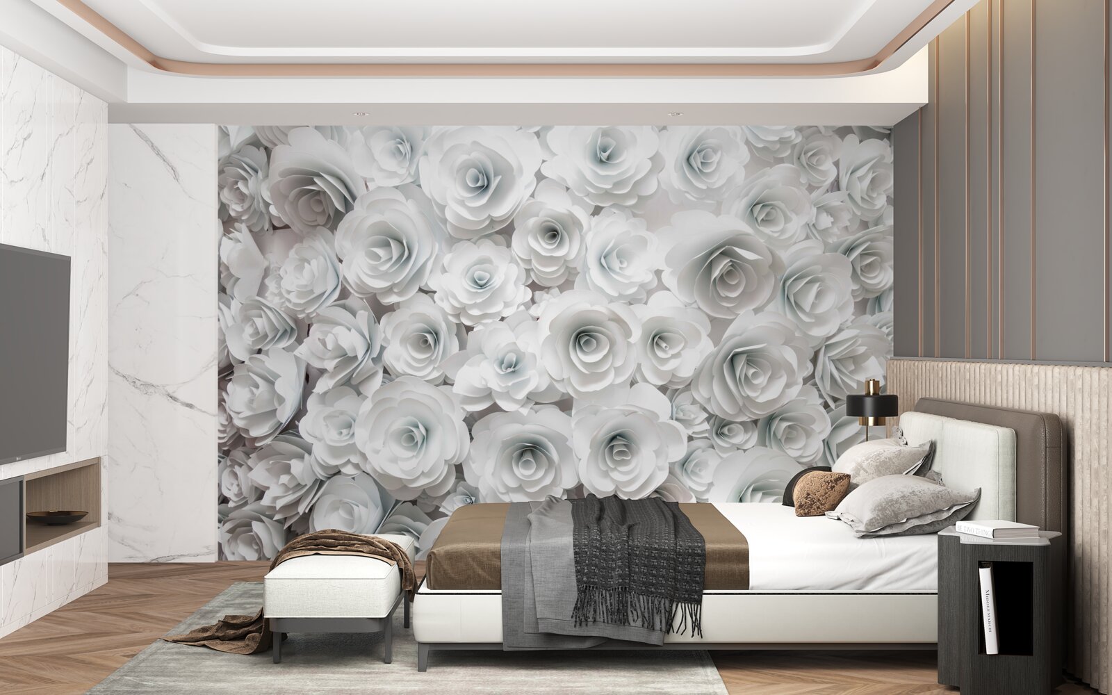 Фотошпалери композиція з яскравих квітів