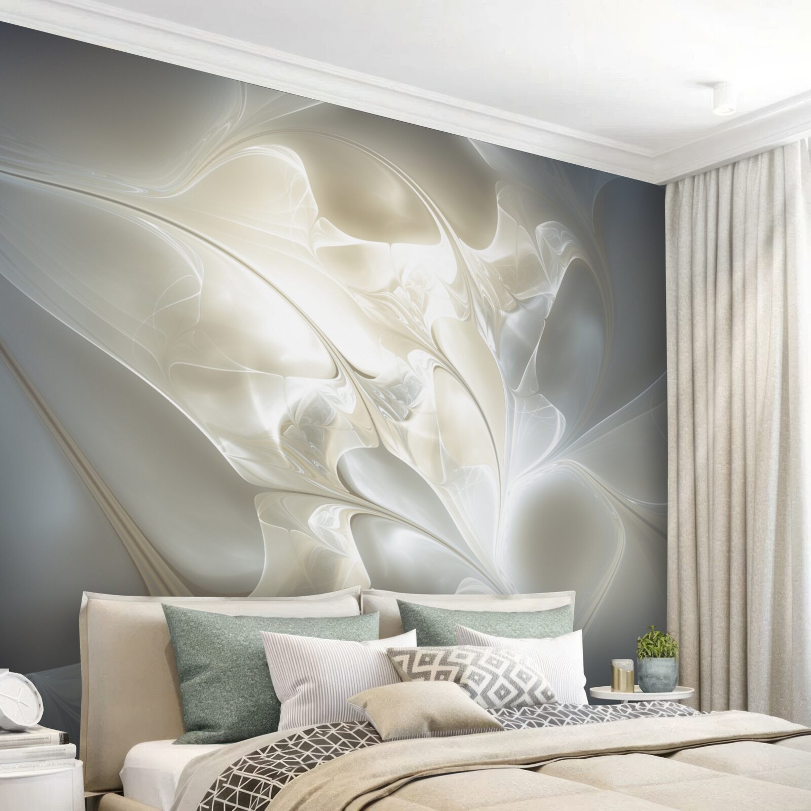 Фотошпалери промені світла крізь пелюстки квітів