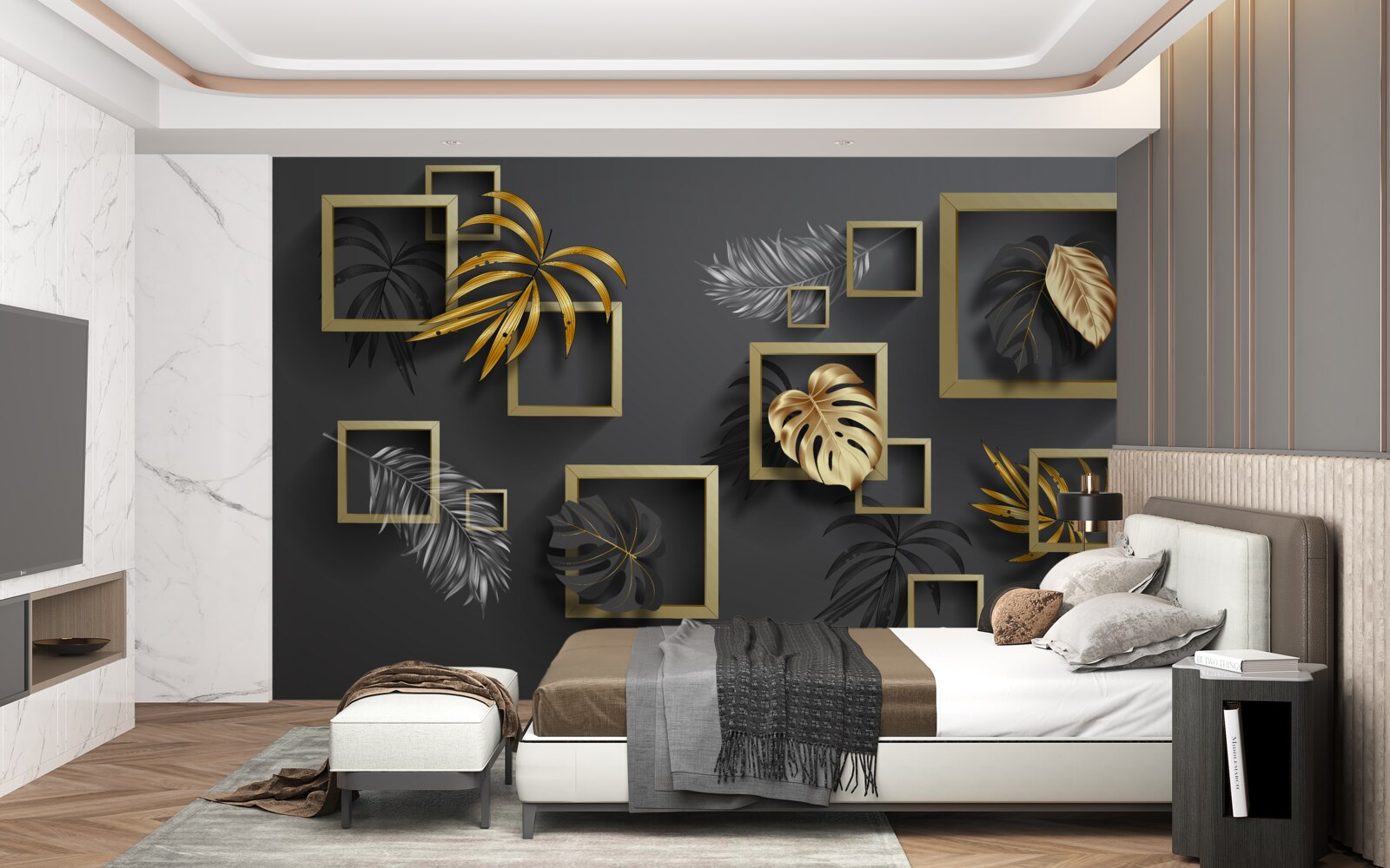 Фотошпалери тропічні рослини в межах