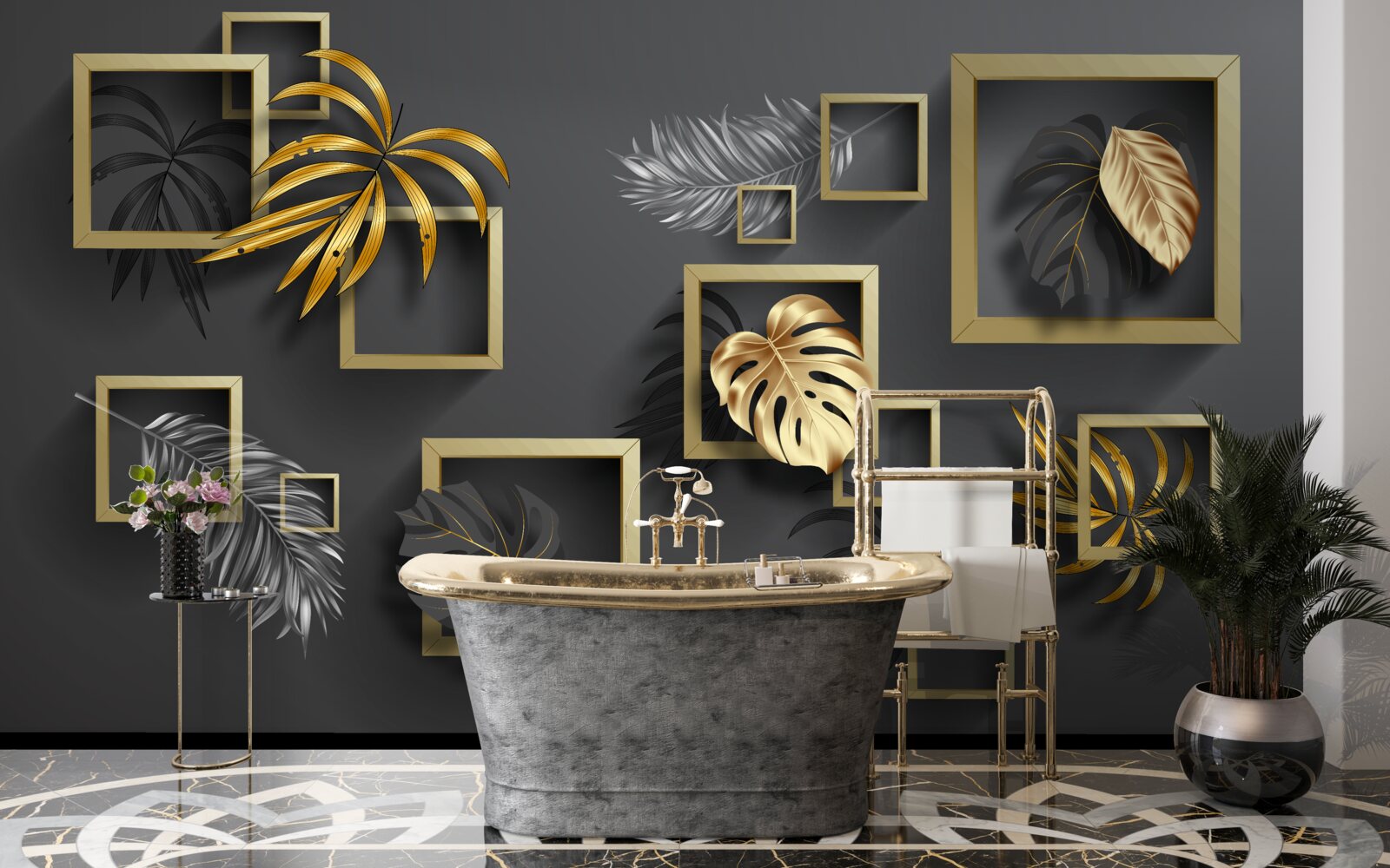 Фотошпалери тропічні рослини в межах