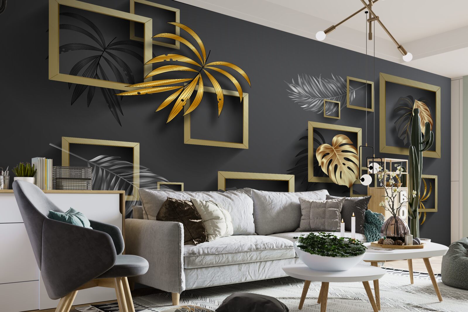 Фотошпалери тропічні рослини в межах