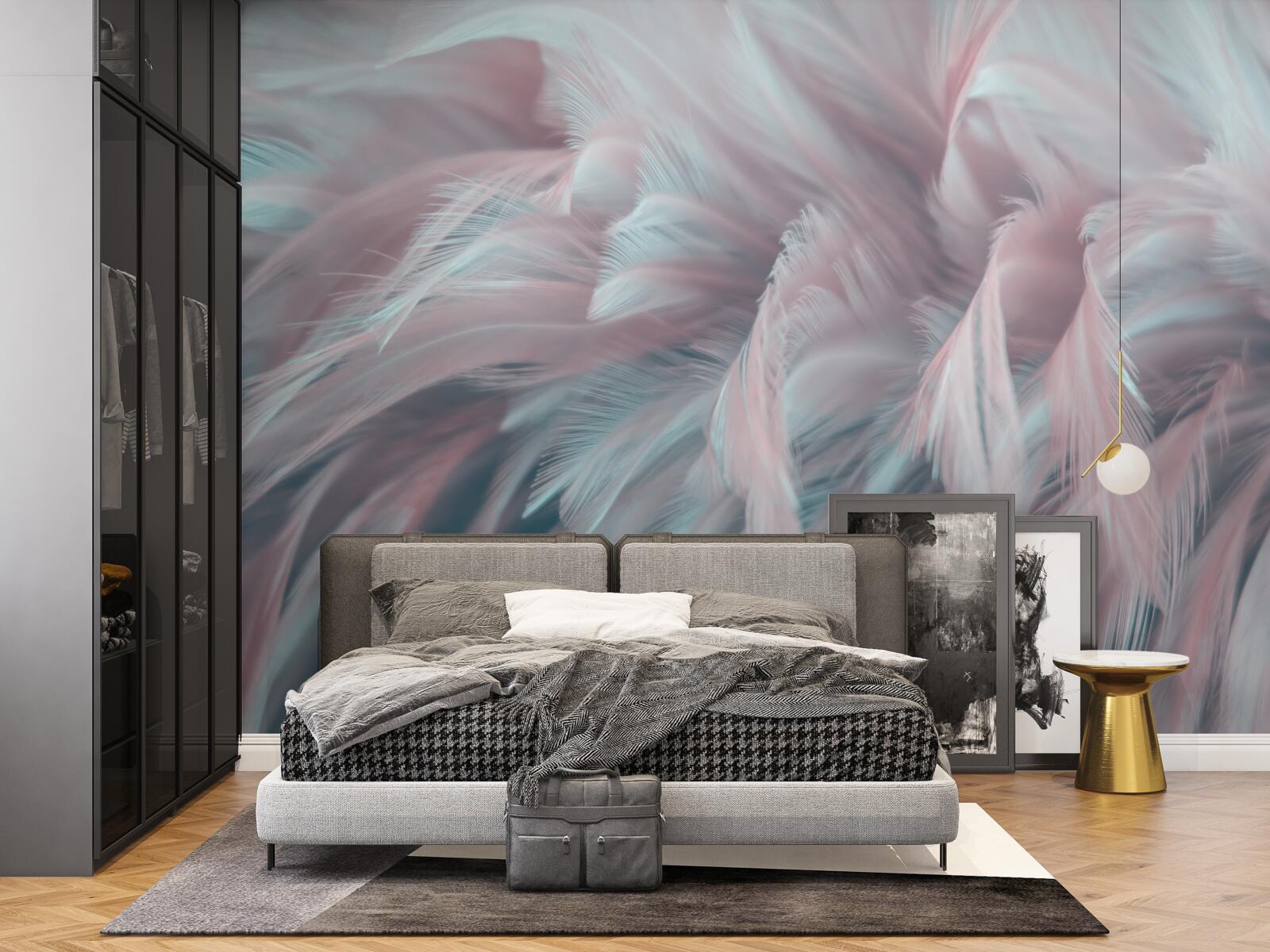 Фотошпалери м'яке рожеве пір'я