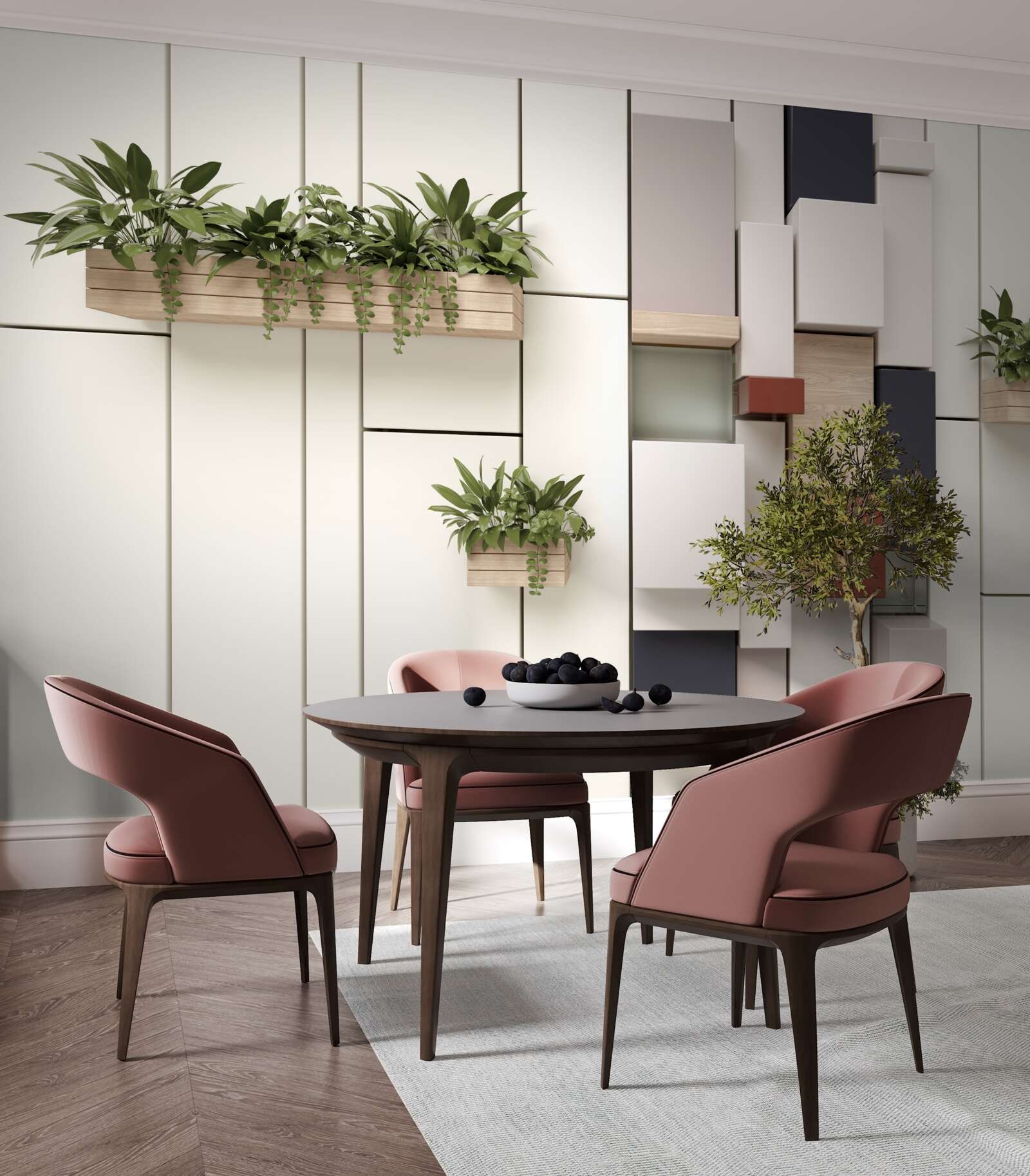 Фотошпалери зелені рослини в горщиках