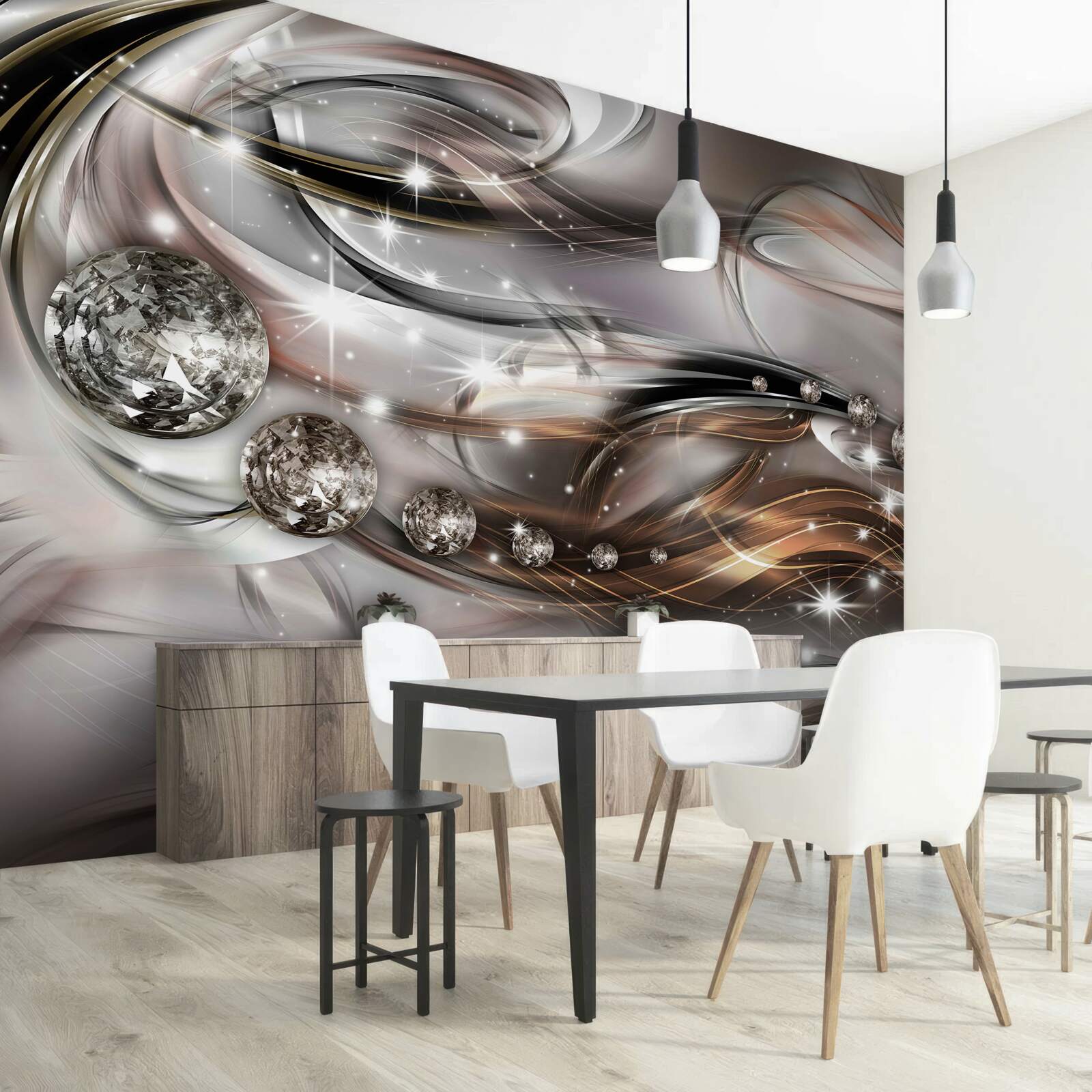 Фотошпалери дизайн з кристалами у векторному форматі