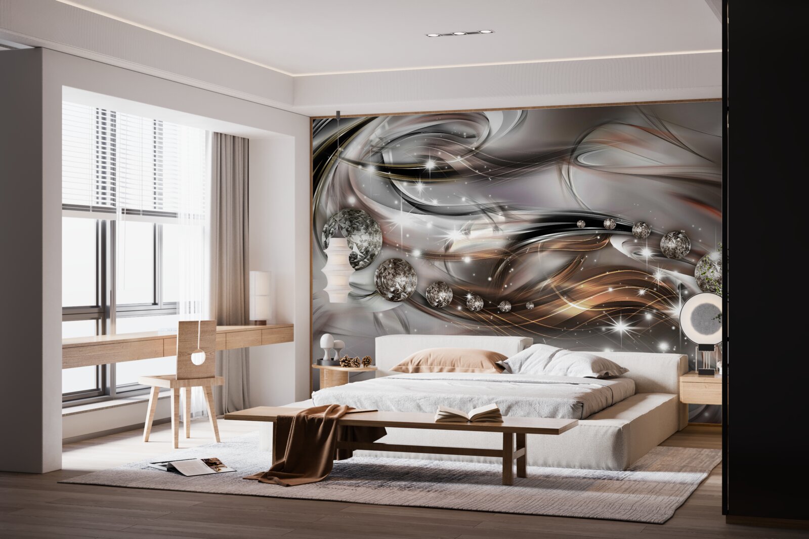 Фотошпалери дизайн з кристалами у векторному форматі