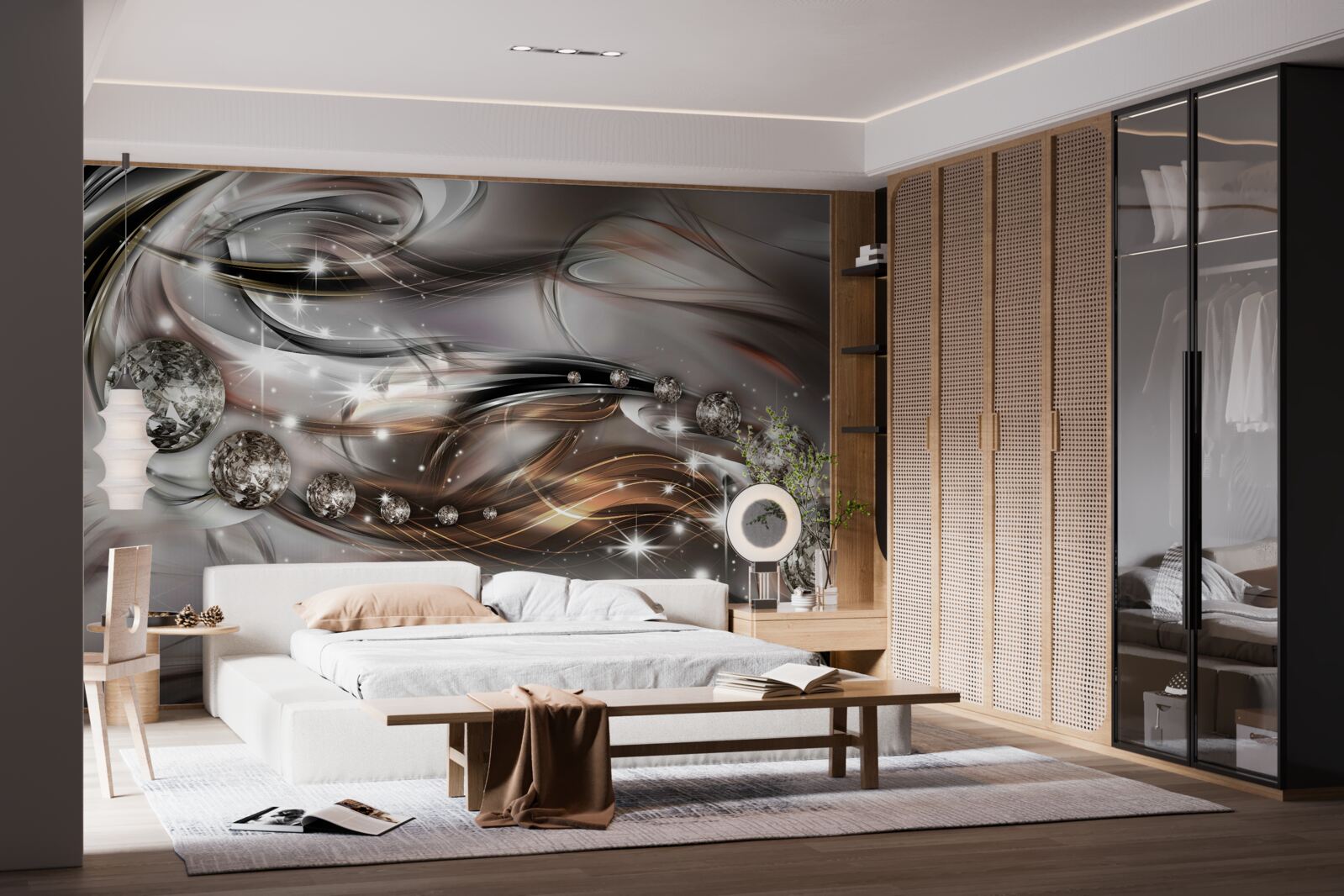 Фотошпалери дизайн з кристалами у векторному форматі