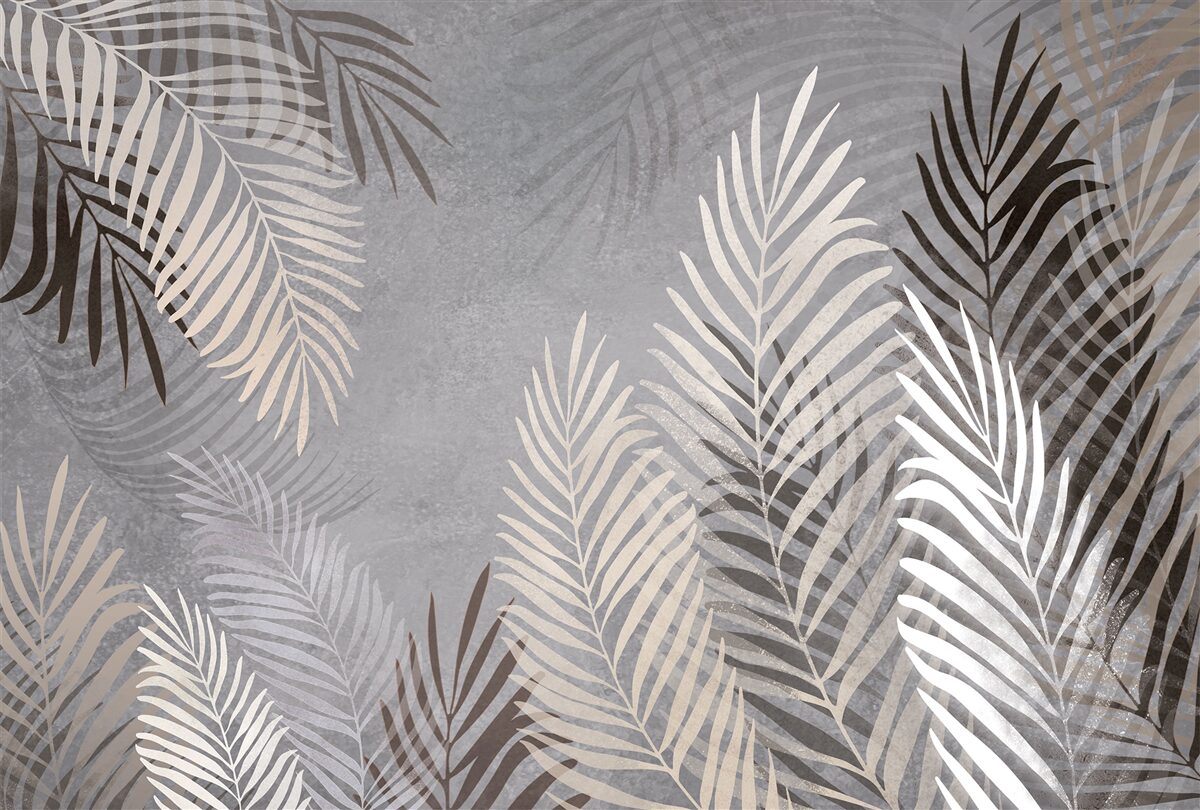 Фотошпалери великі тонкі листки білі