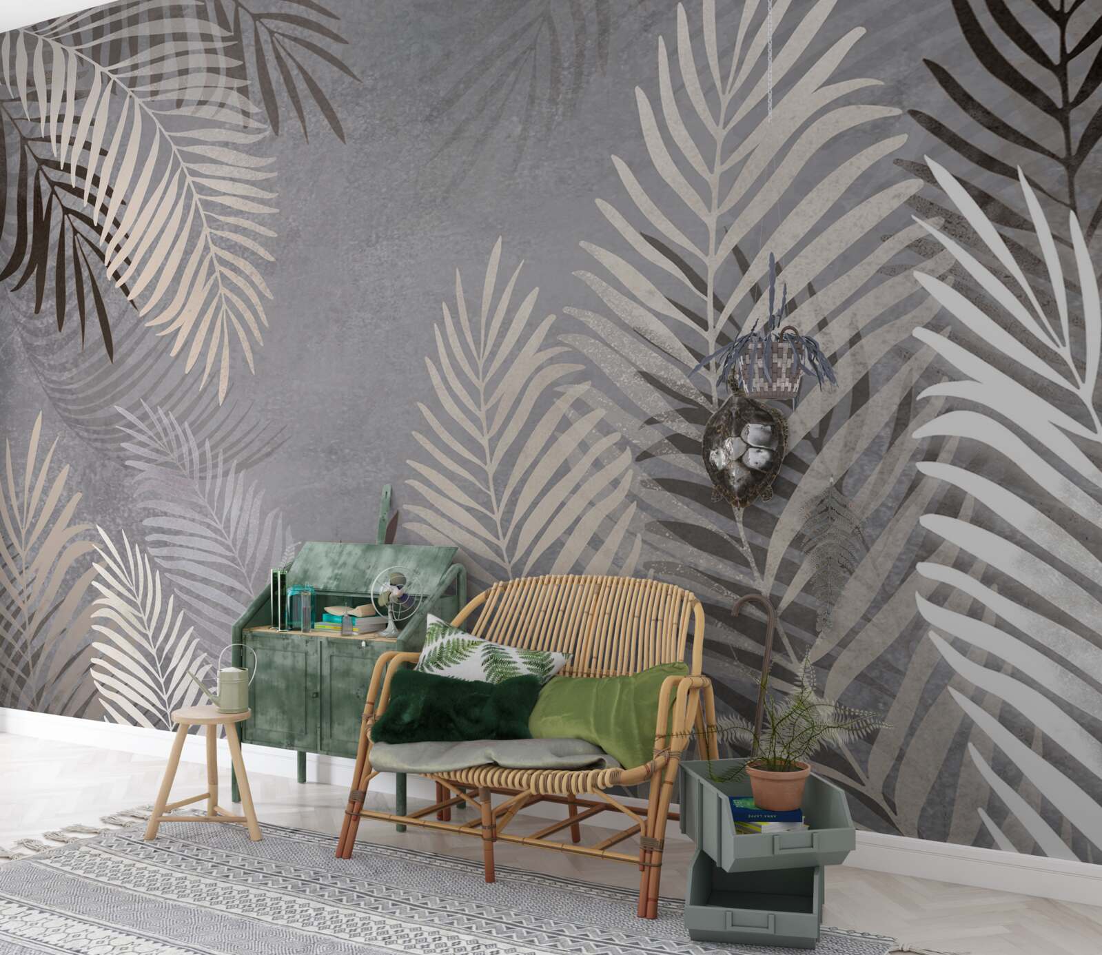 Фотошпалери великі тонкі листки білі