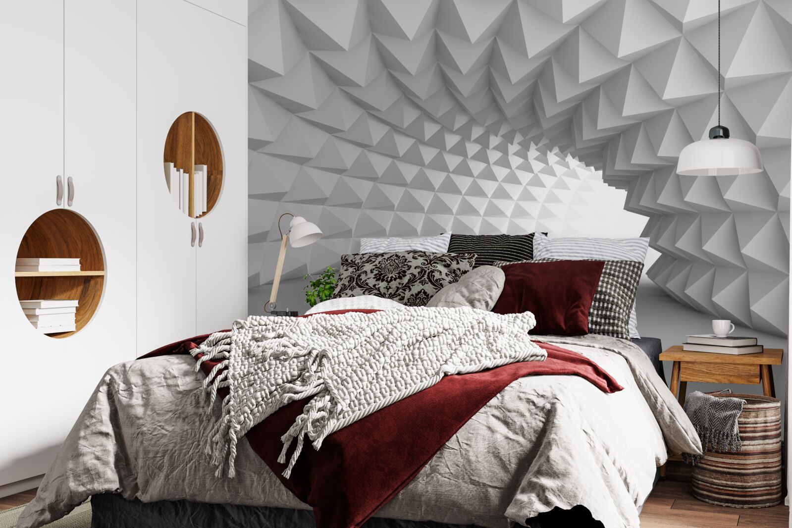 Фотошпалери білий коридор тунелю