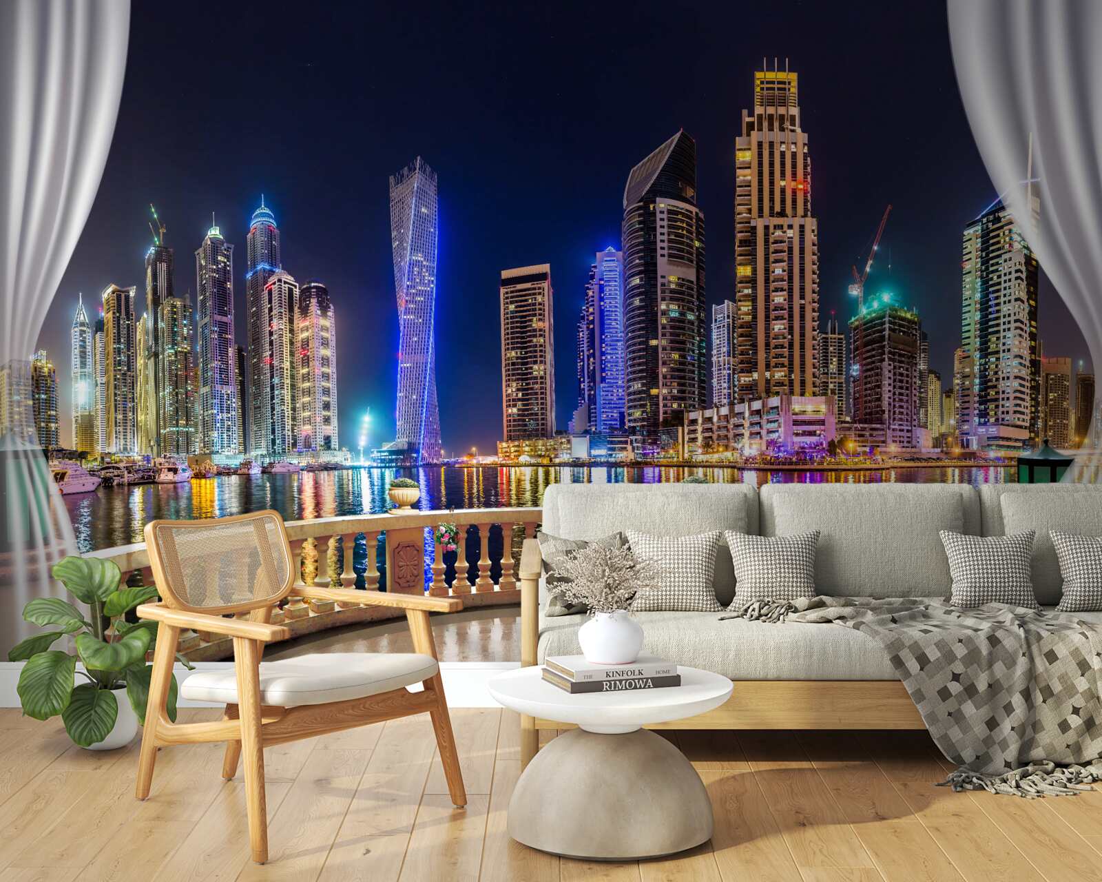 Фотошпалери місто виглядає неймовірно красиво вночі