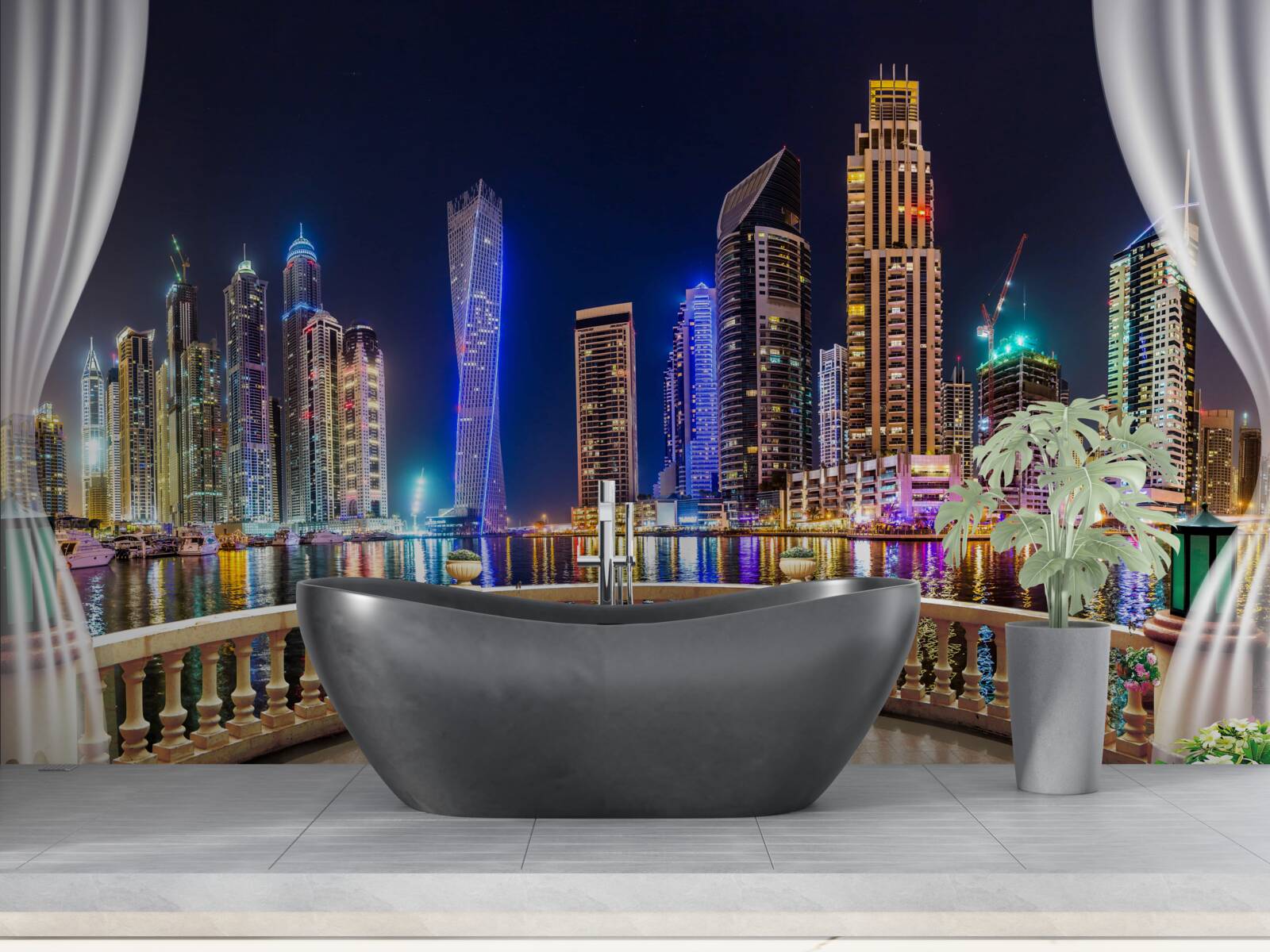 Фотошпалери місто виглядає неймовірно красиво вночі