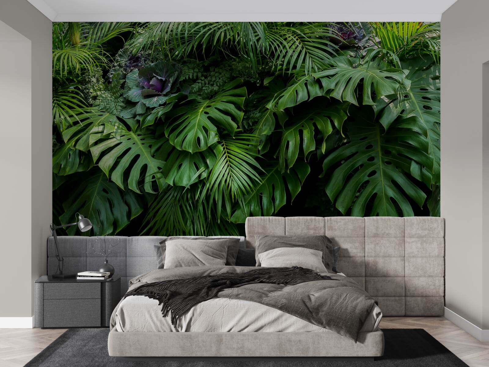 Фотошпалери велике зелене листя