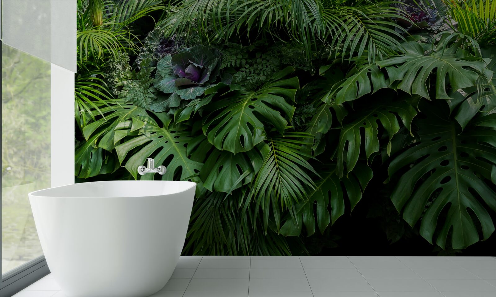 Фотошпалери велике зелене листя