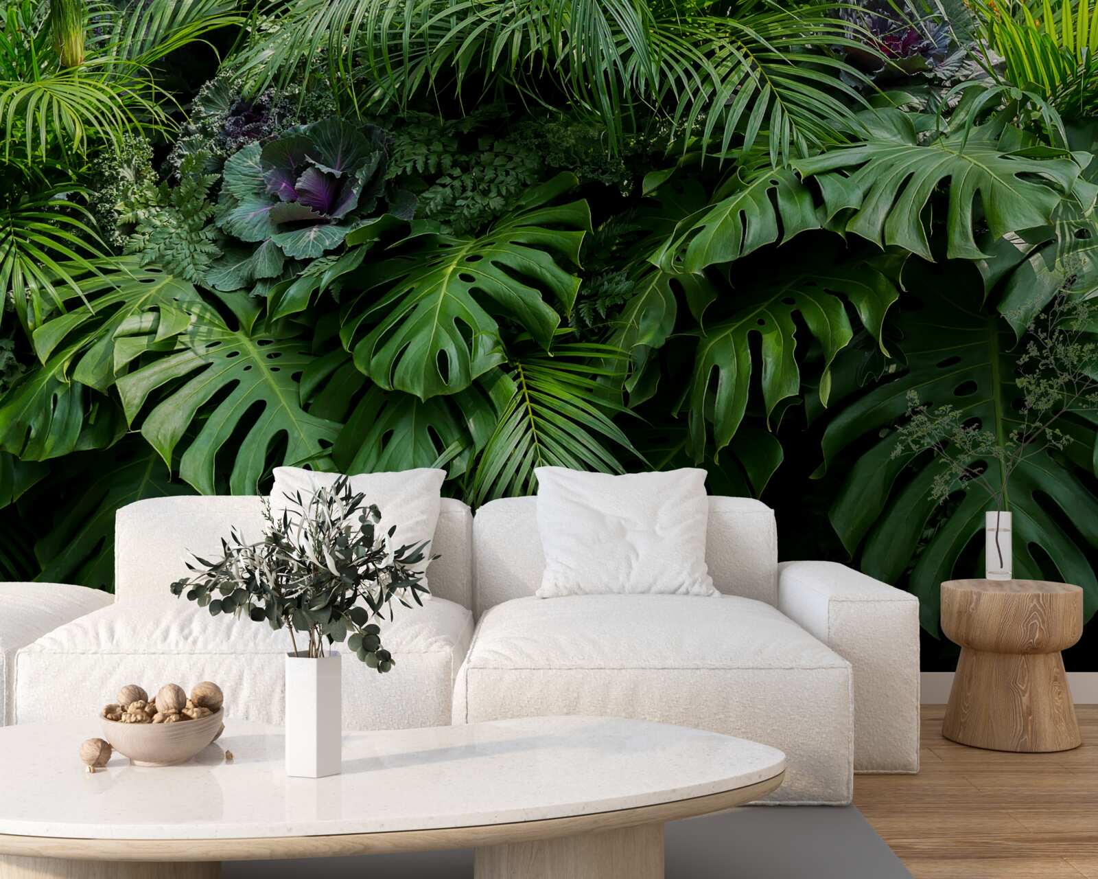 Фотошпалери велике зелене листя