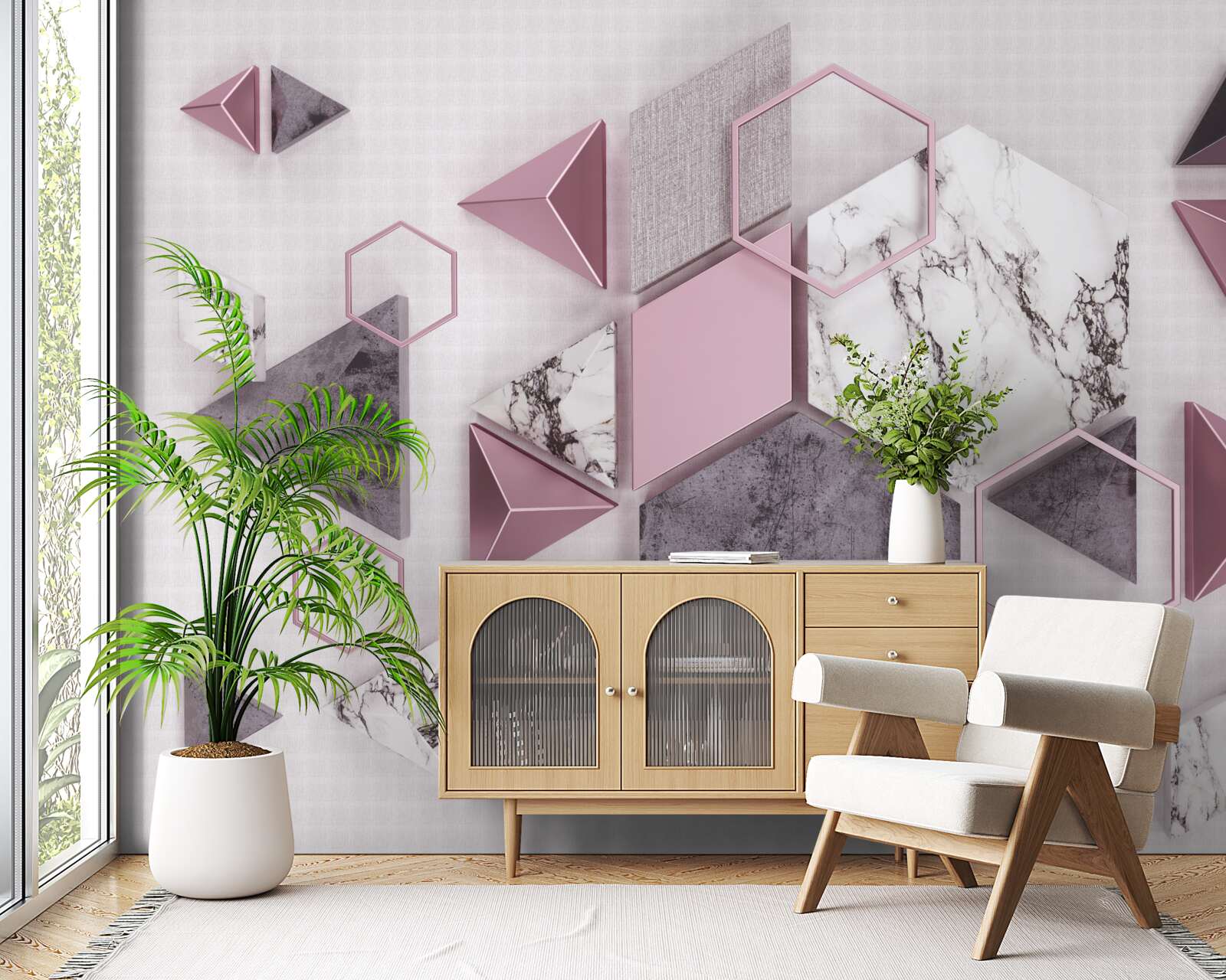 Фотошпалери мармурові геометричні зображення