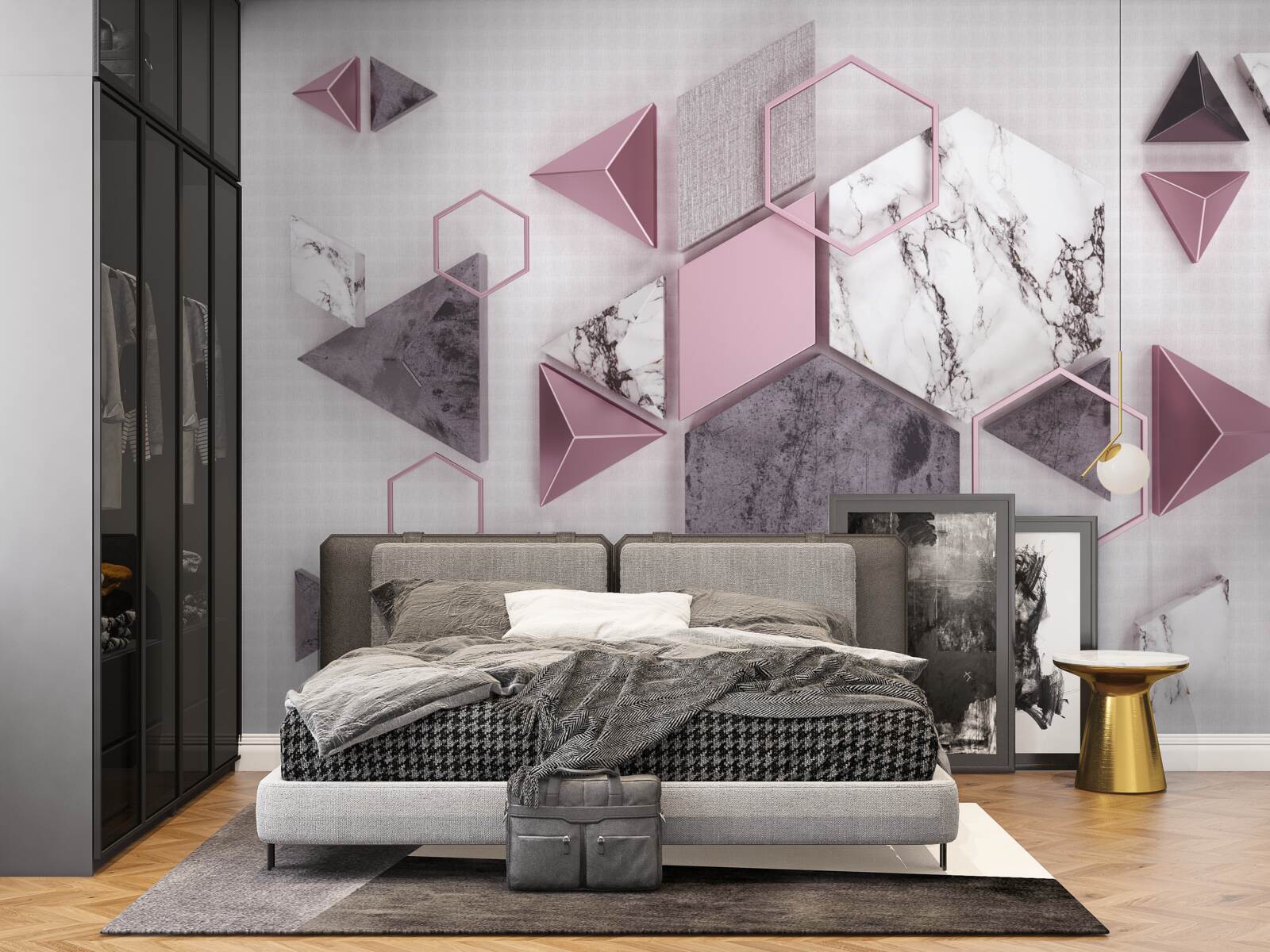 Фотошпалери мармурові геометричні зображення