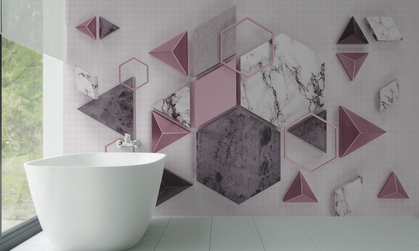 Фотошпалери мармурові геометричні зображення