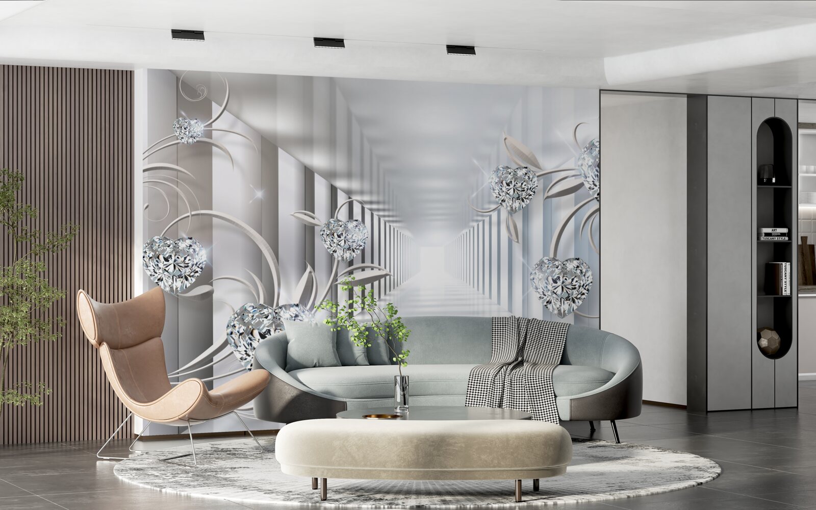 Фотошпалери незмінно білий, нескінченний прохід