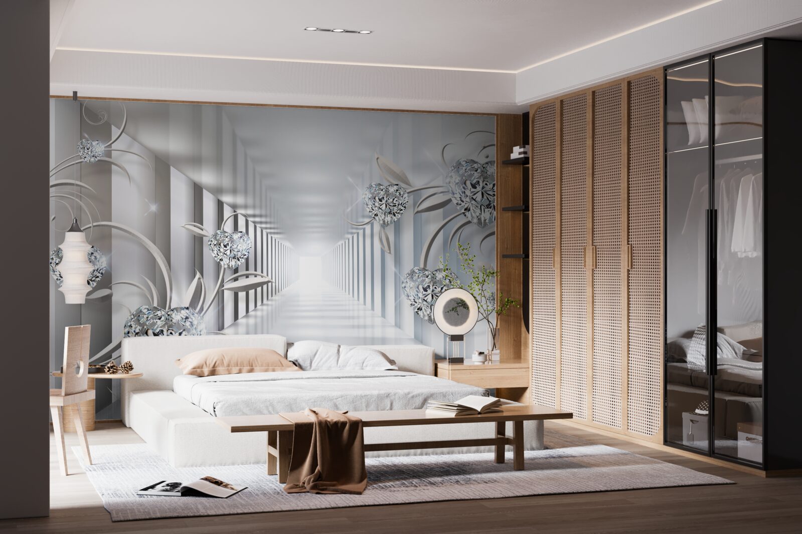 Фотошпалери незмінно білий, нескінченний прохід