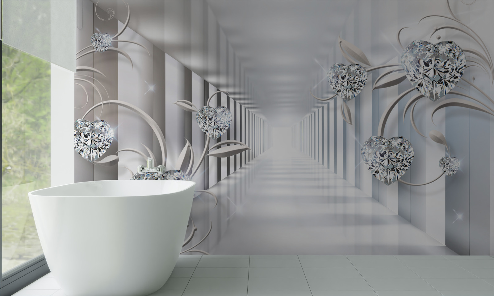 Фотошпалери незмінно білий, нескінченний прохід