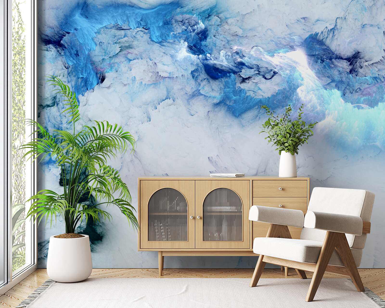 Фотошпалери мальовниче абстрактне тло з кольорової рідини