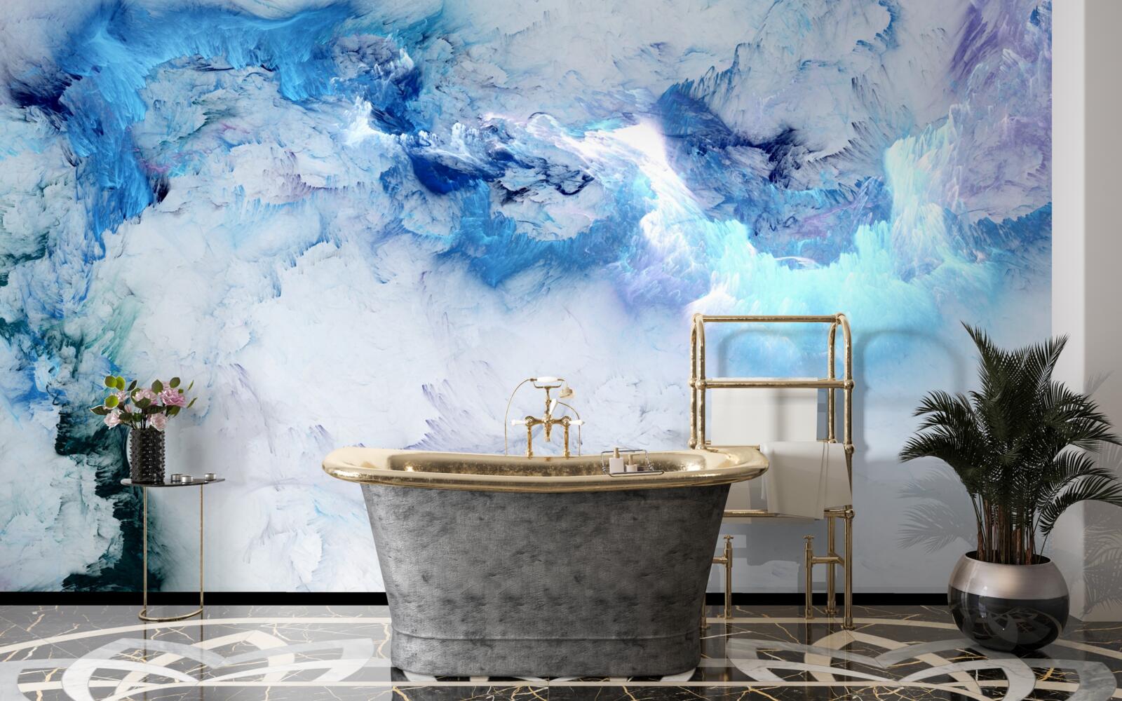 Фотошпалери мальовниче абстрактне тло з кольорової рідини