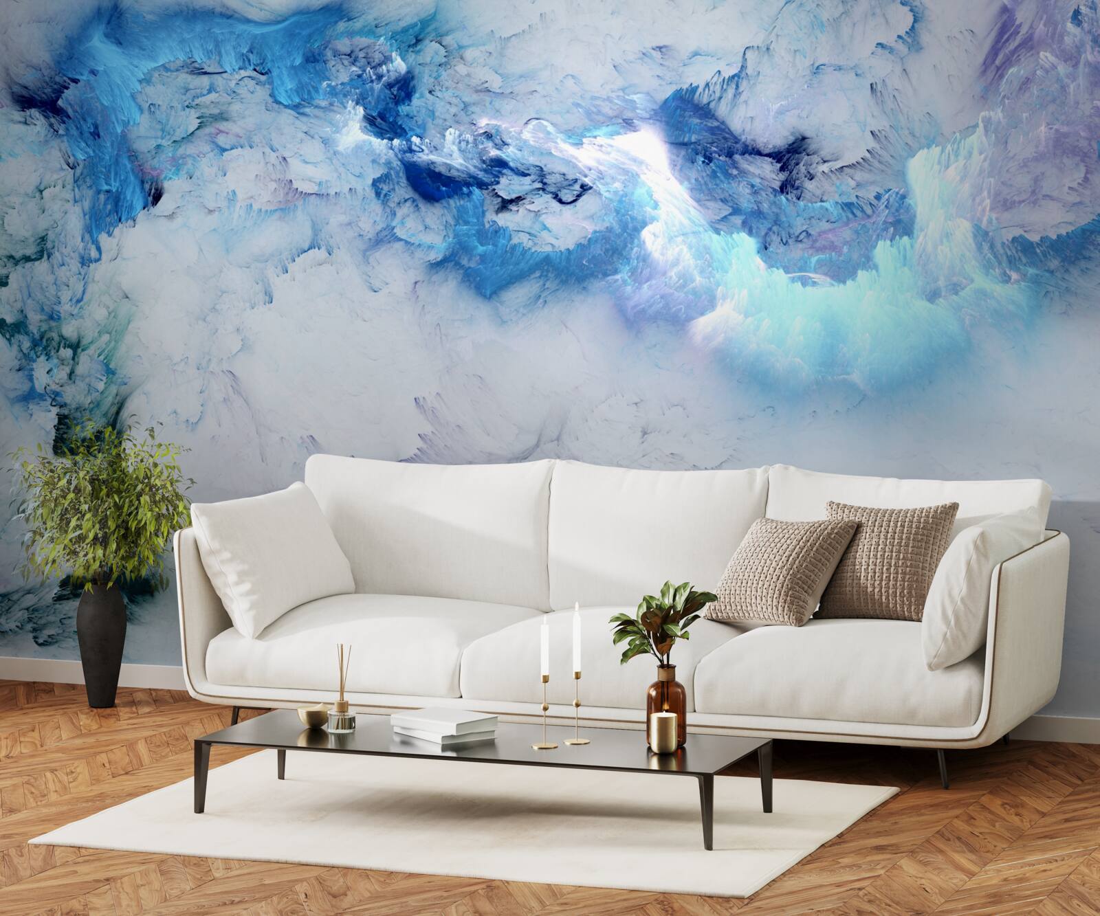 Фотошпалери мальовниче абстрактне тло з кольорової рідини