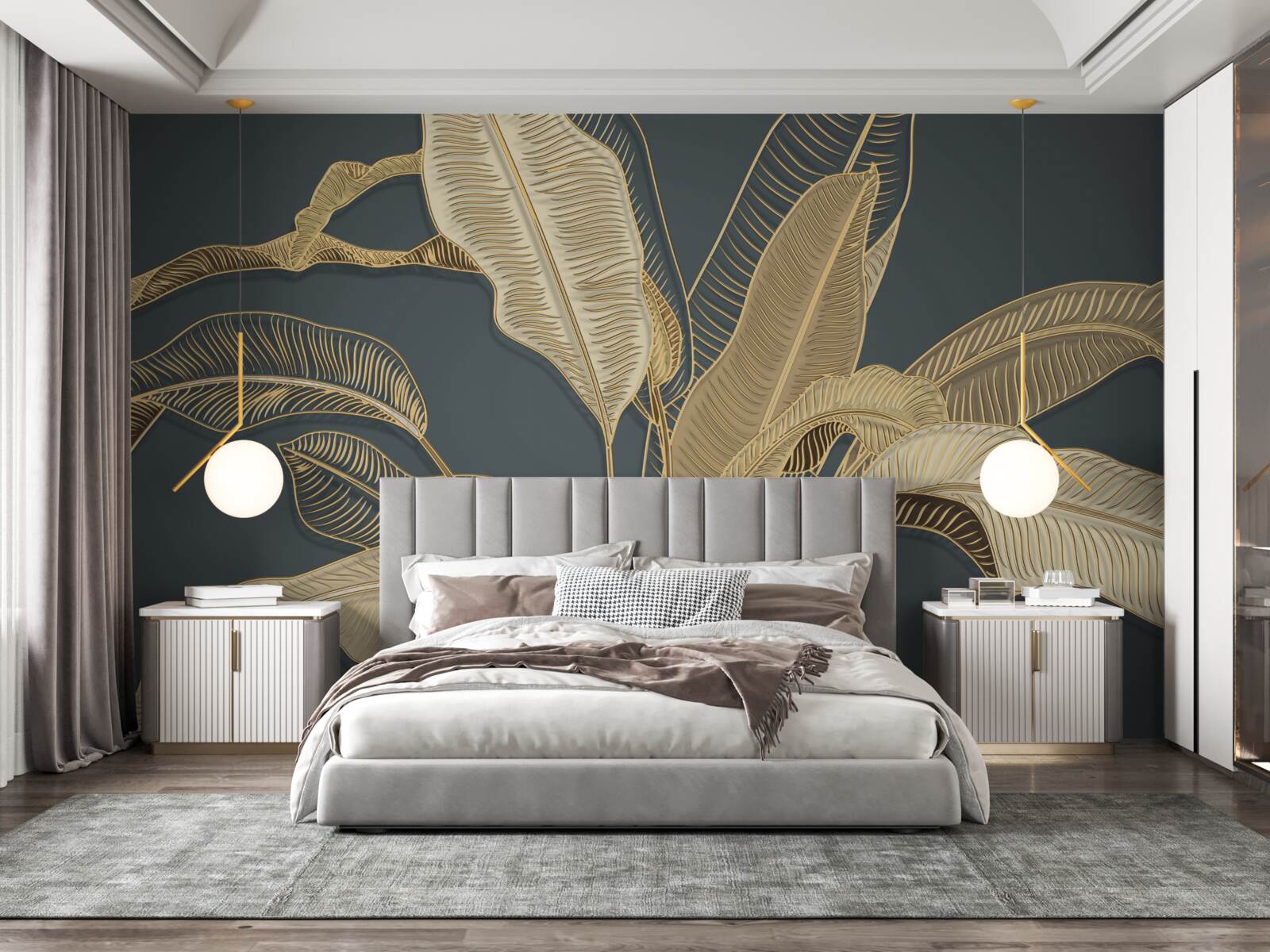 Фотошпалери кручена сусальне золото