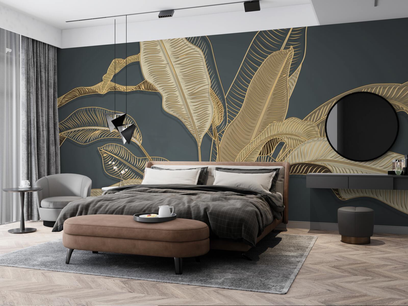 Фотошпалери кручена сусальне золото