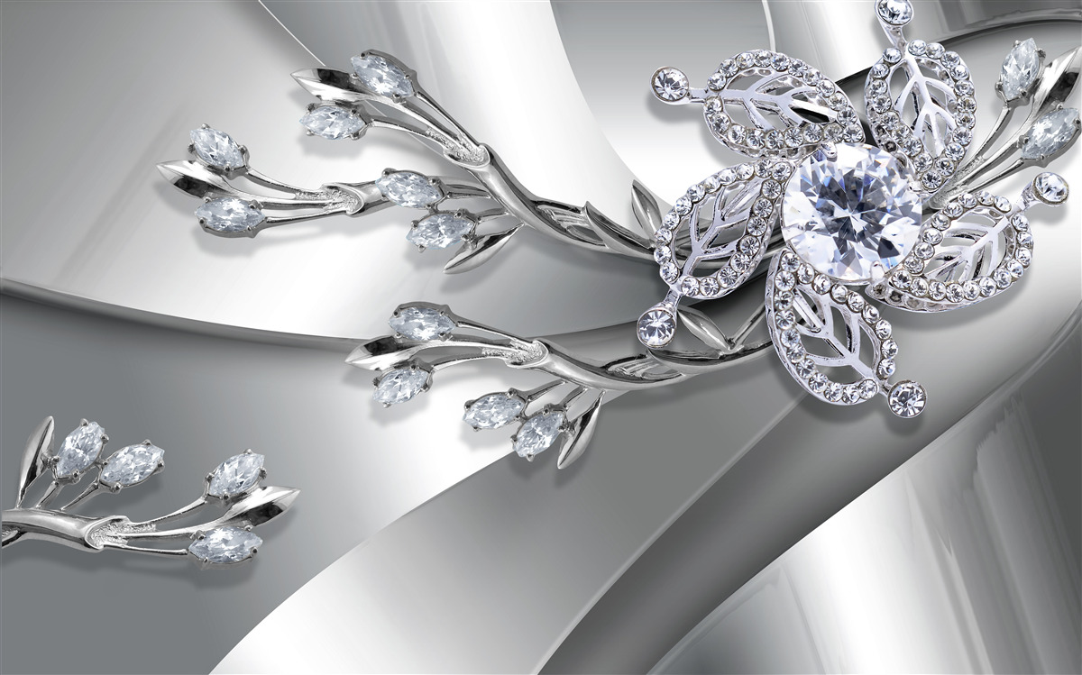 Фотошпалери бутон і гілки з каменів