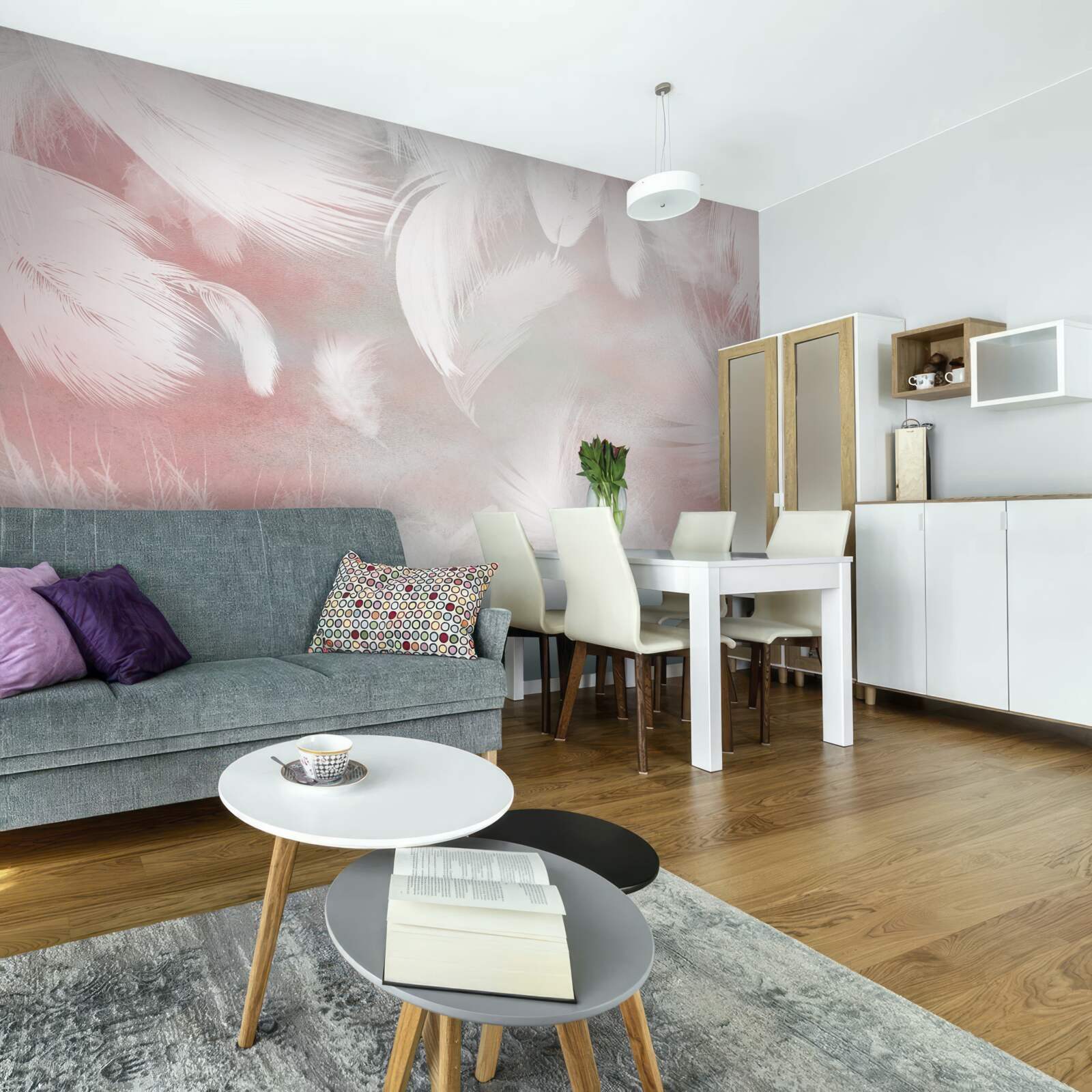 Фотошпалери м'який фон з пір'я