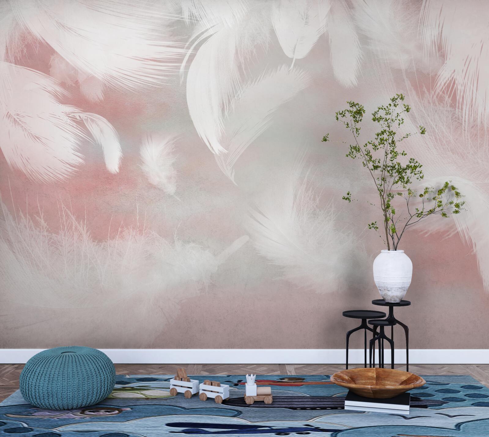 Фотошпалери м'який фон з пір'я