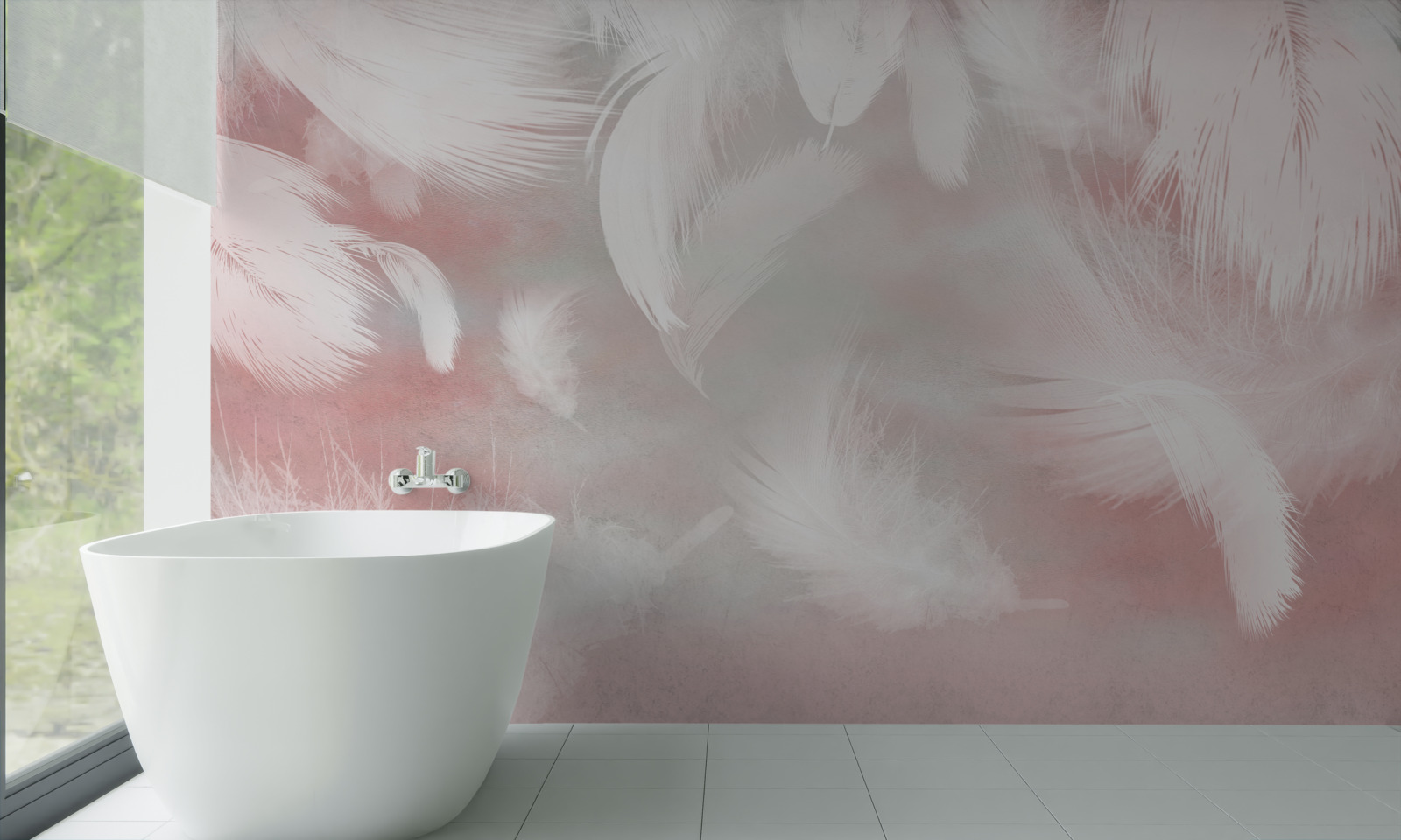 Фотошпалери м'який фон з пір'я