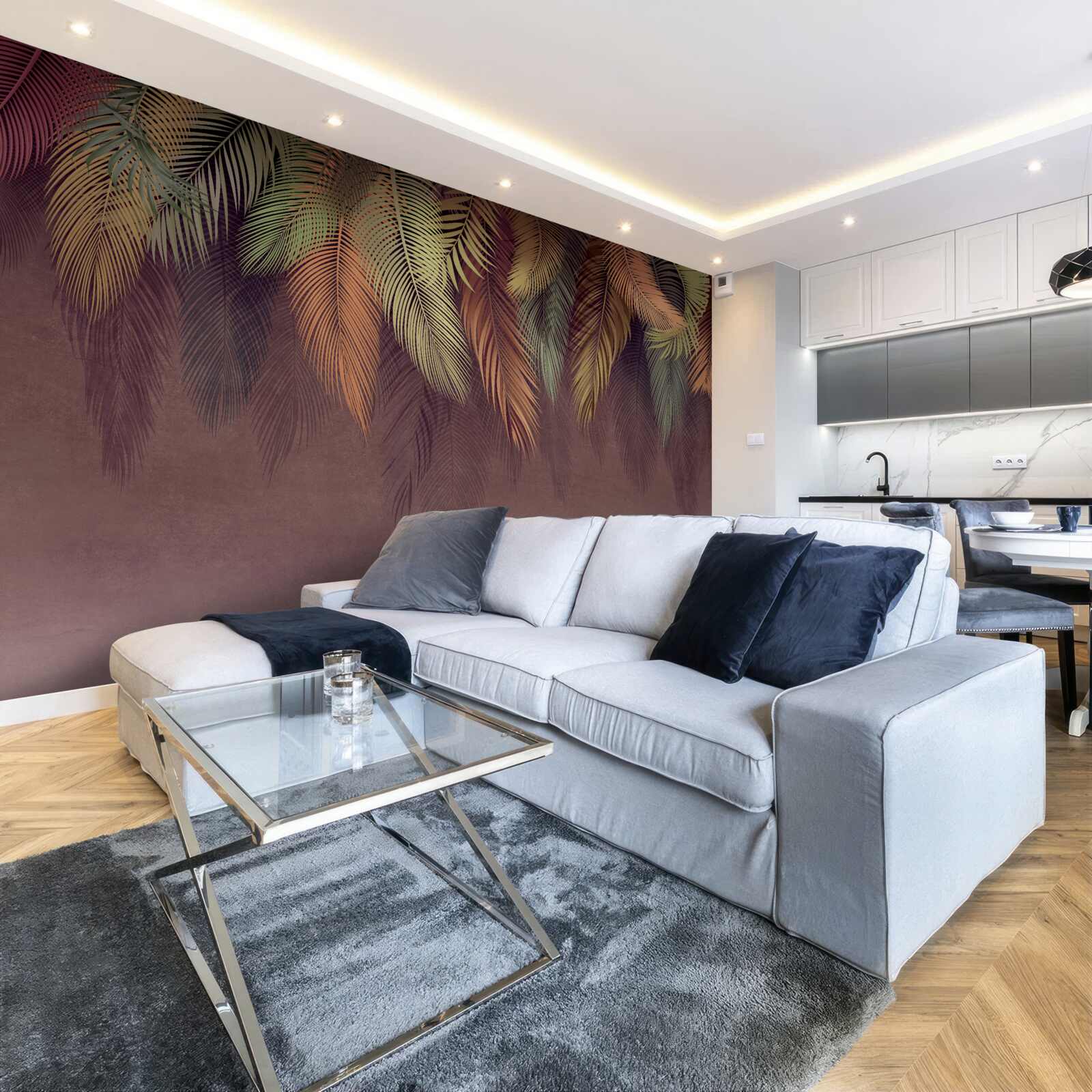 Фотошпалери розвісити пір'я різних кольорів