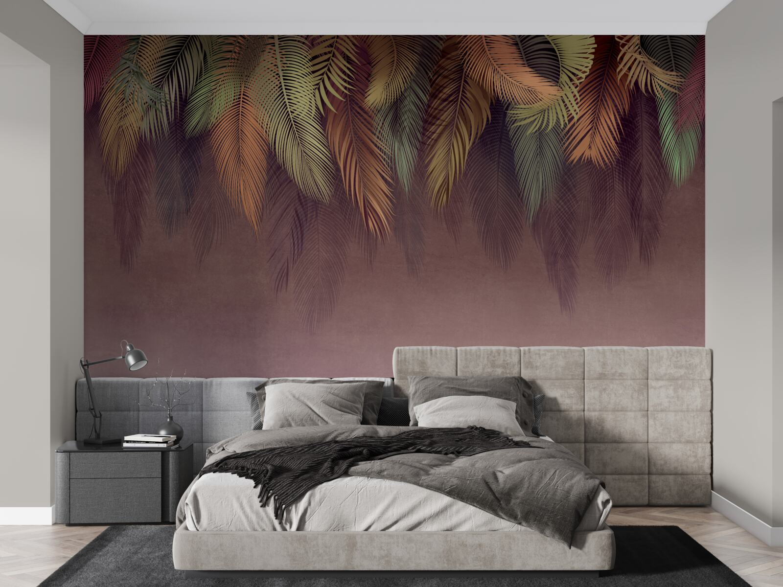 Фотошпалери розвісити пір'я різних кольорів