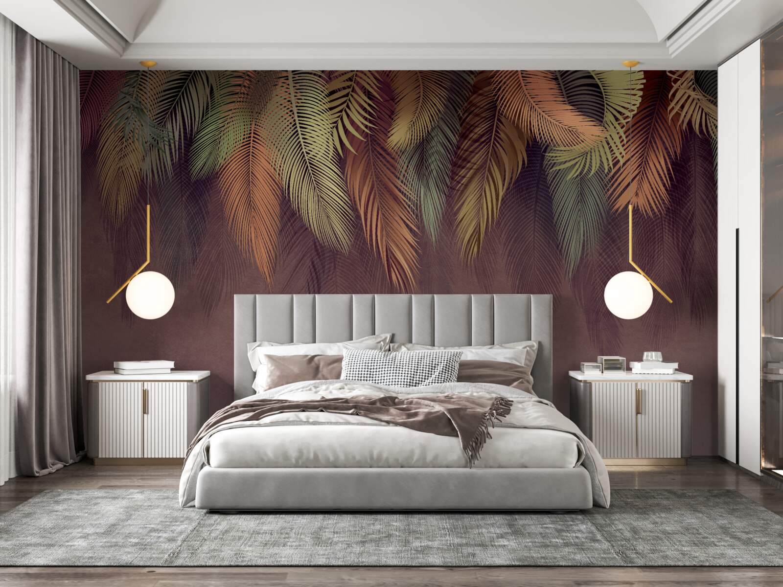 Фотошпалери розвісити пір'я різних кольорів