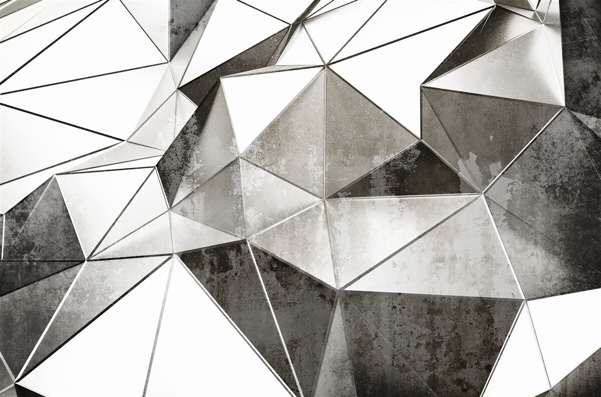 Фотошпалери абстрактний чорно-білий фон у геометричному стилі