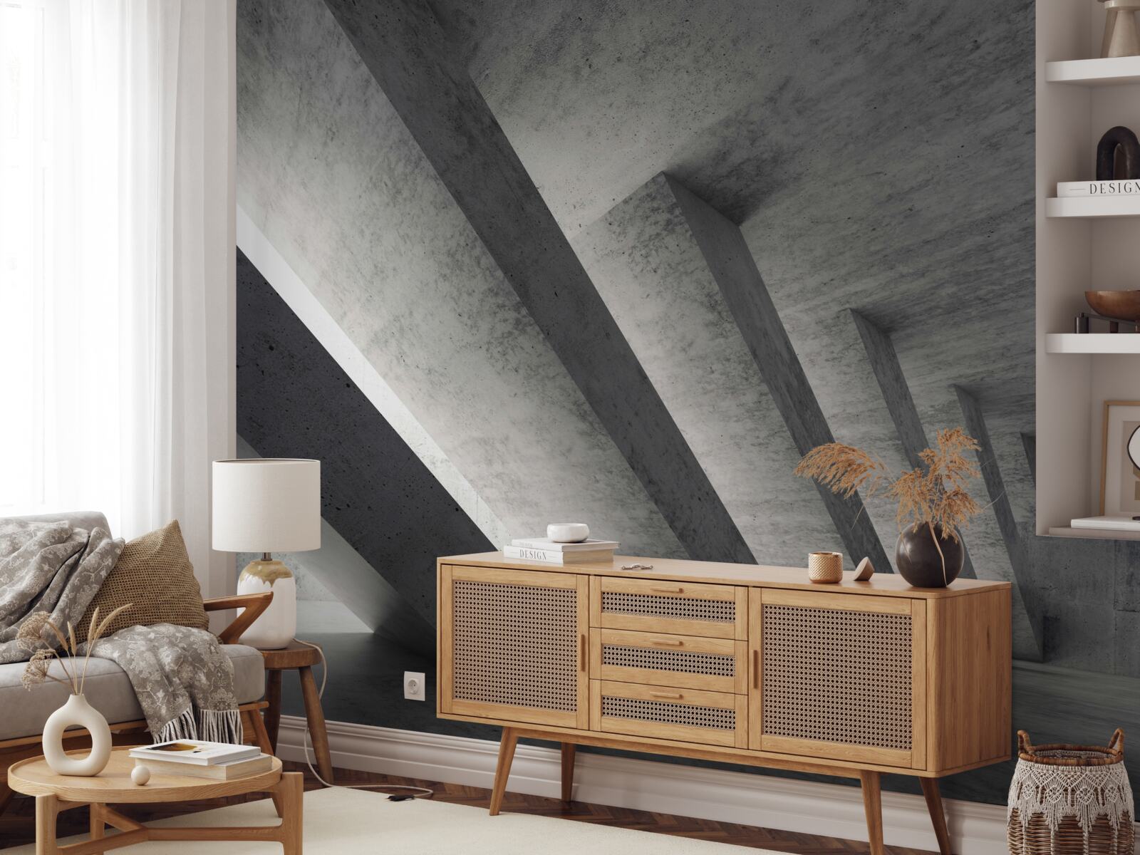 Фотошпалери сірий тунель в архітектурному стилі