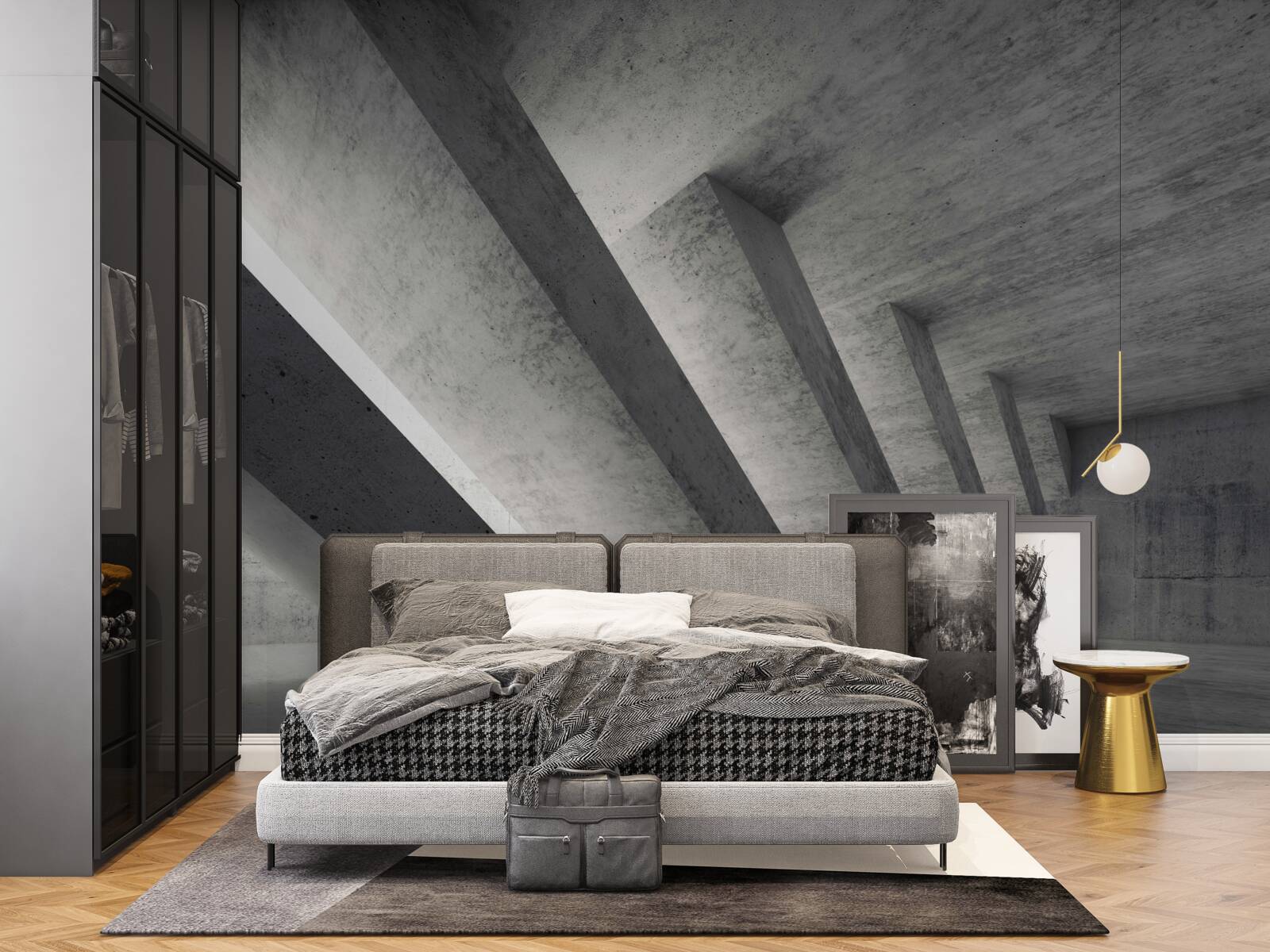 Фотошпалери сірий тунель в архітектурному стилі