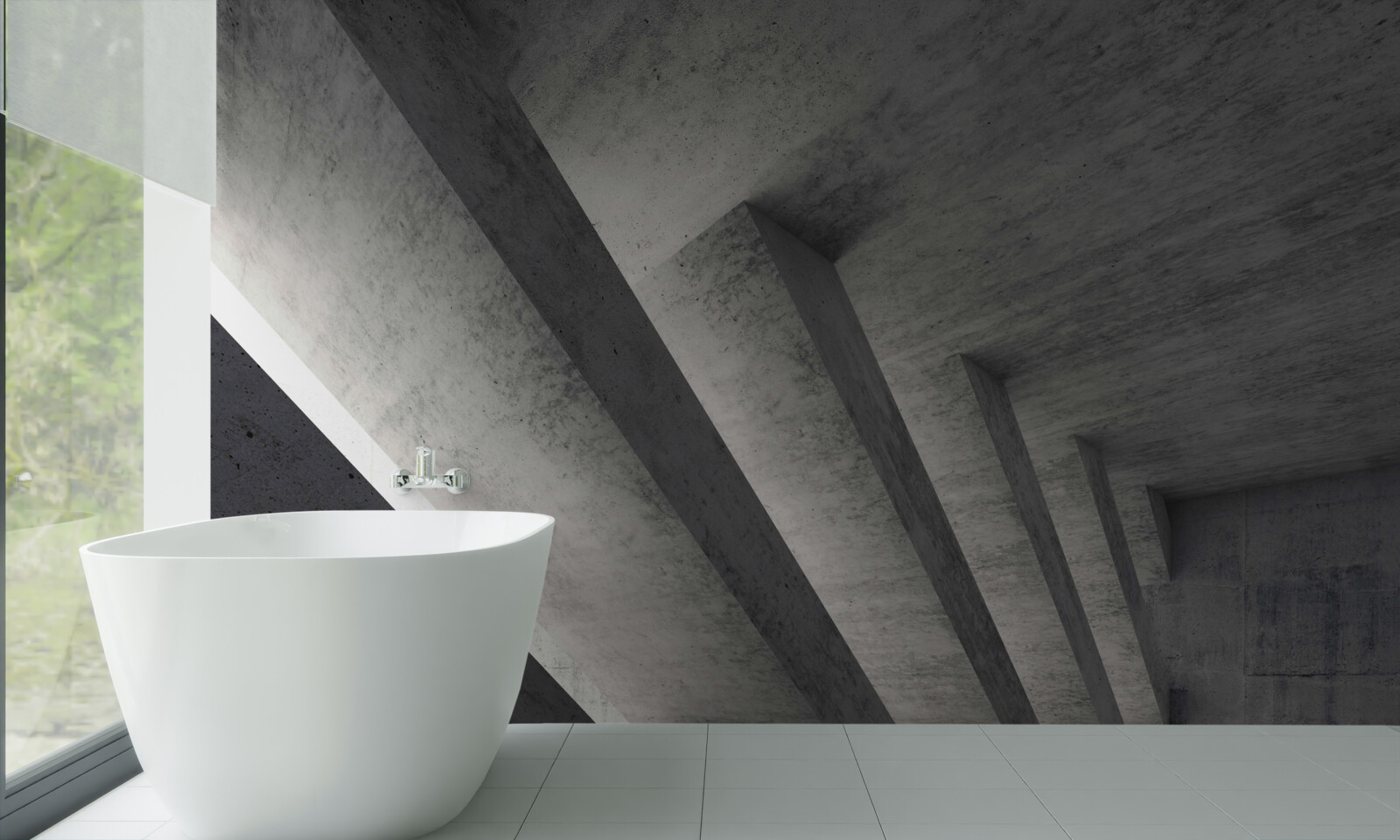 Фотошпалери сірий тунель в архітектурному стилі