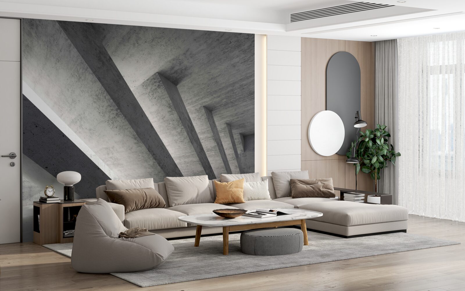 Фотошпалери сірий тунель в архітектурному стилі