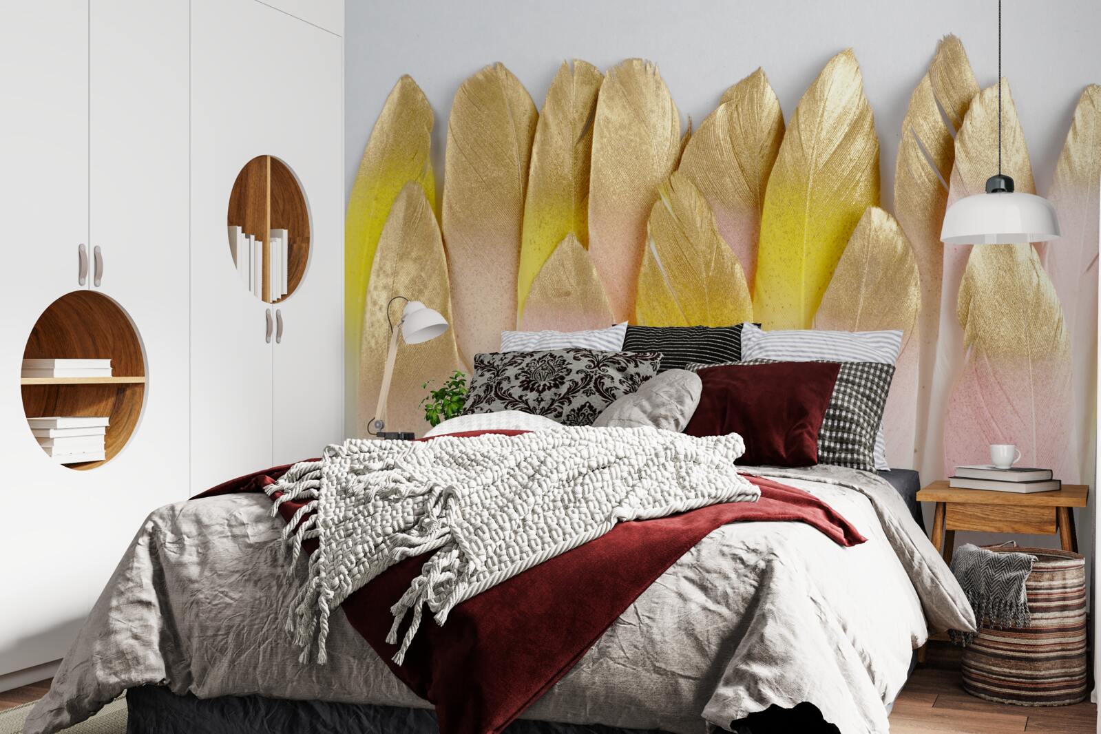 Фотошпалери довге градієнтне пір'я