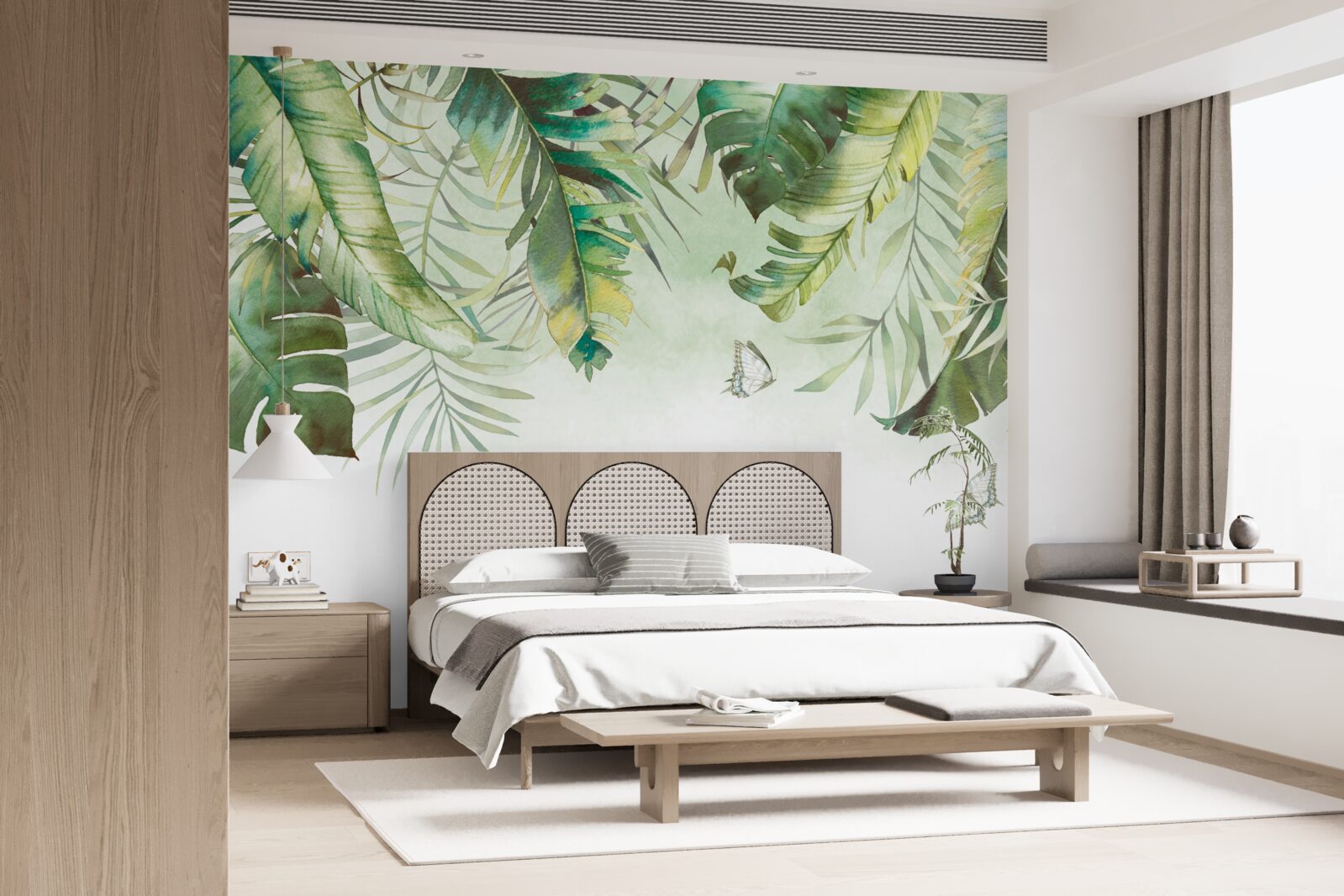 Фотошпалери Лускокрилі серед тропічного листя