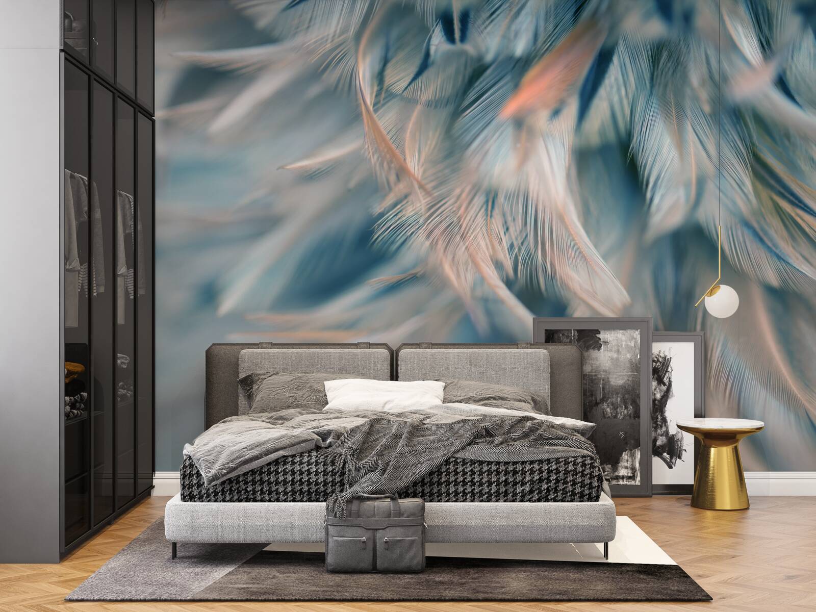 Фотошпалери м'який фон з різного пір'я