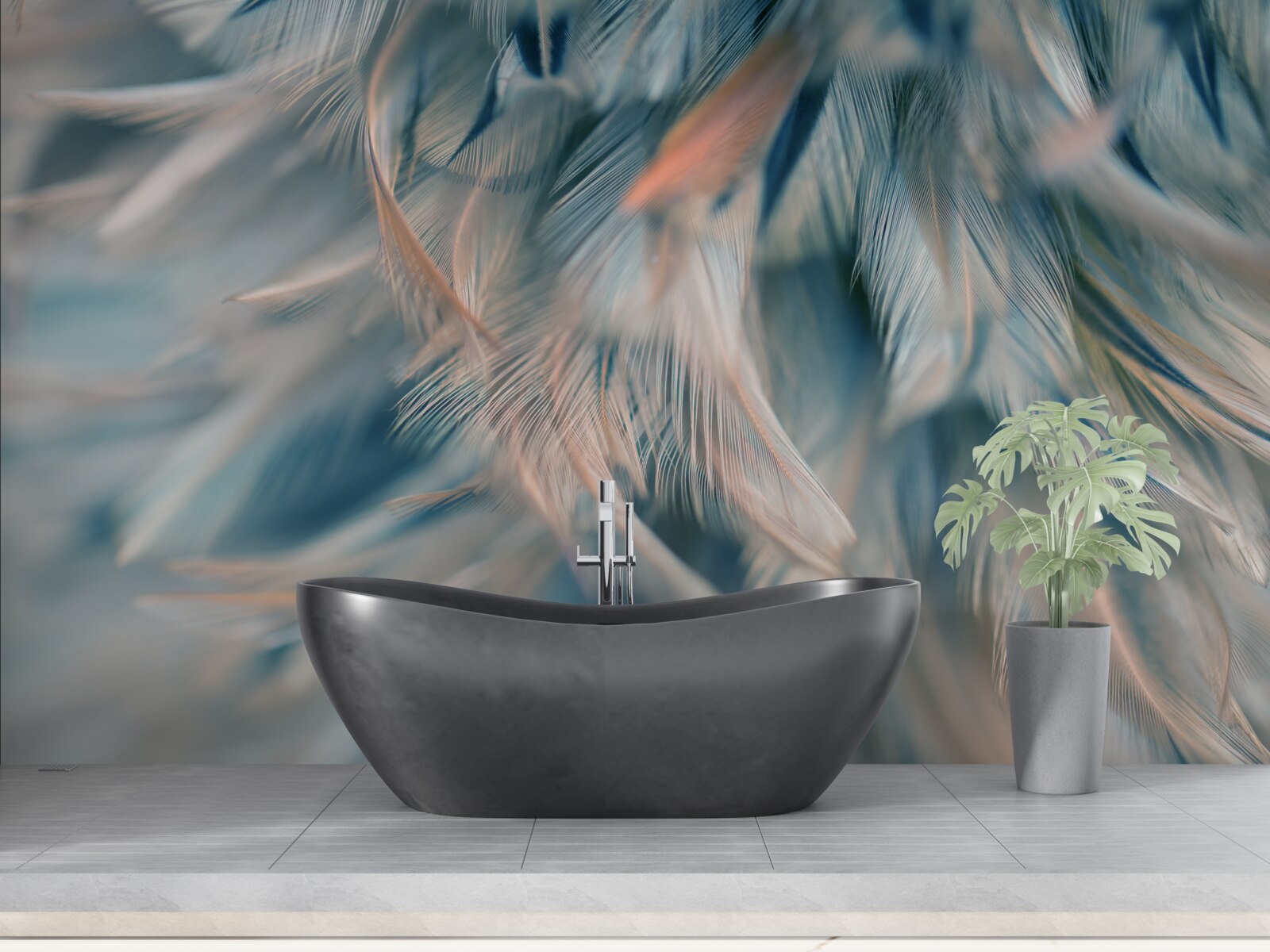 Фотошпалери м'який фон з різного пір'я