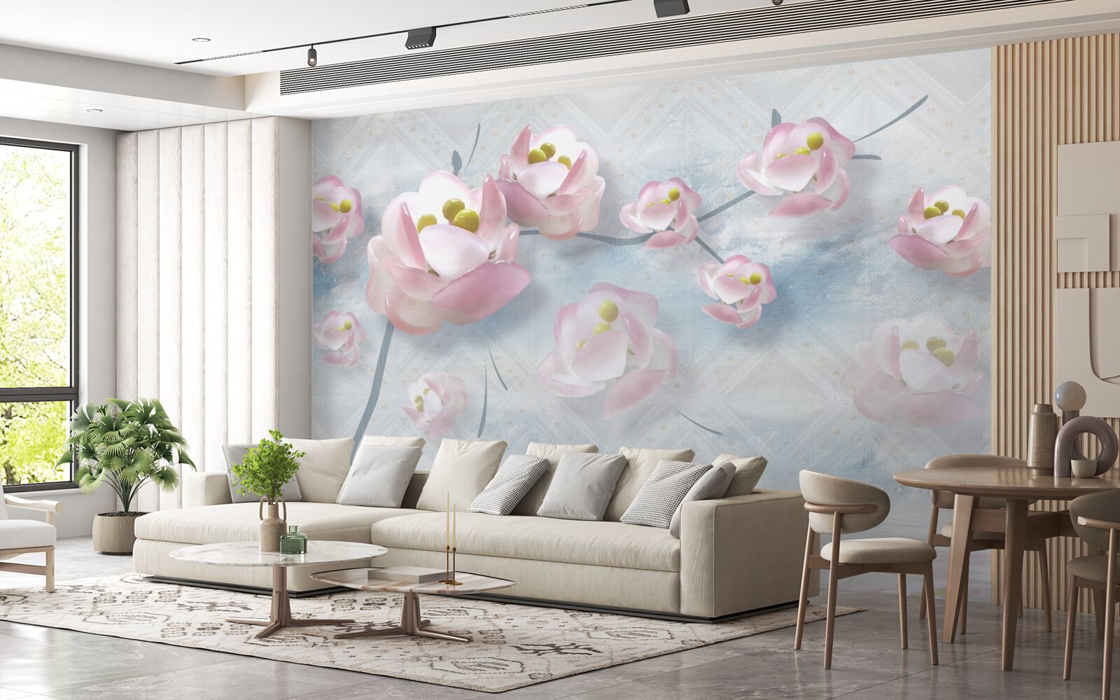 Фотошпалери ніжні бутони над життєво важливими елементами