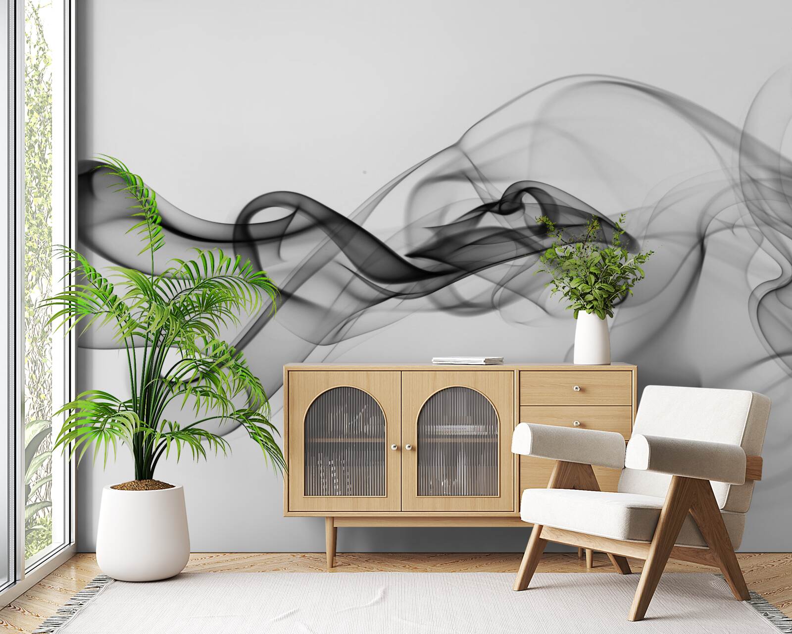 Фотошпалери абстракція чорного диму