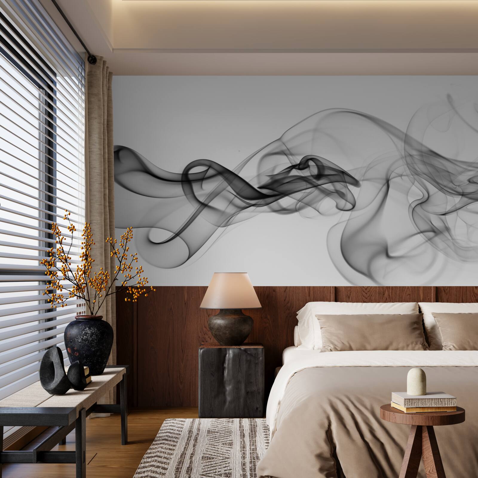 Фотошпалери абстракція чорного диму